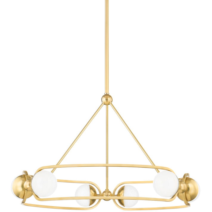 Hartford LED 30.5 inch Aged Brass Chandelier Ceiling Light