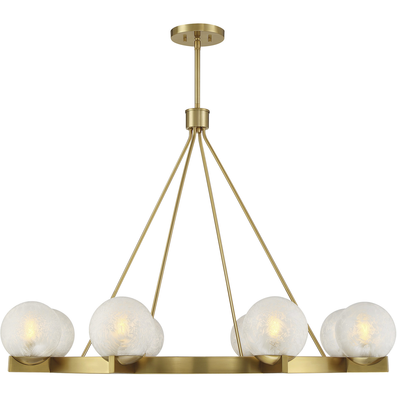 Darien 8 Light 42 inch Warm Brass Chandelier Ceiling Light