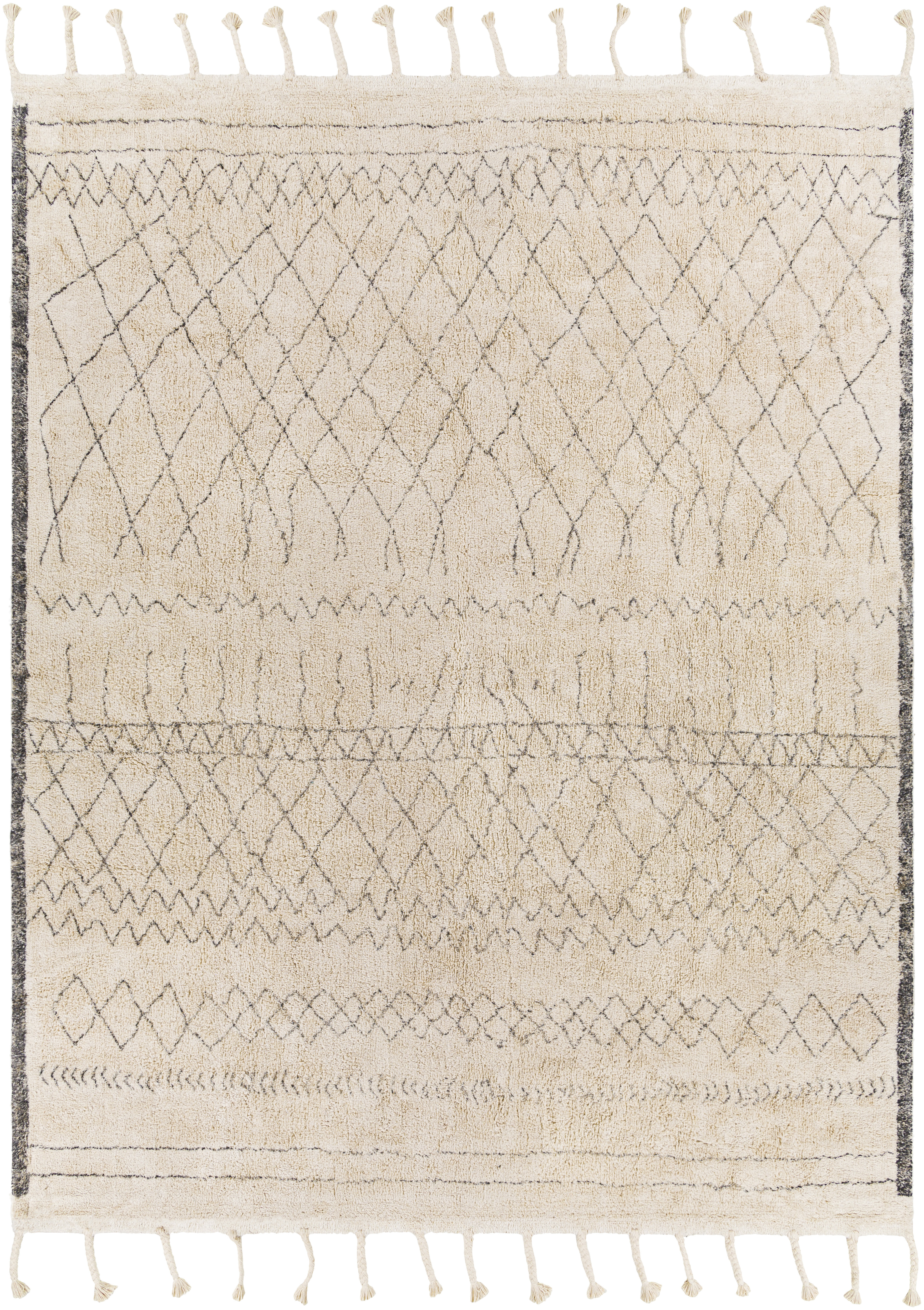 Khemisset 120 X 96 inch Light Grey Rug in 8 x 10, Rectangle