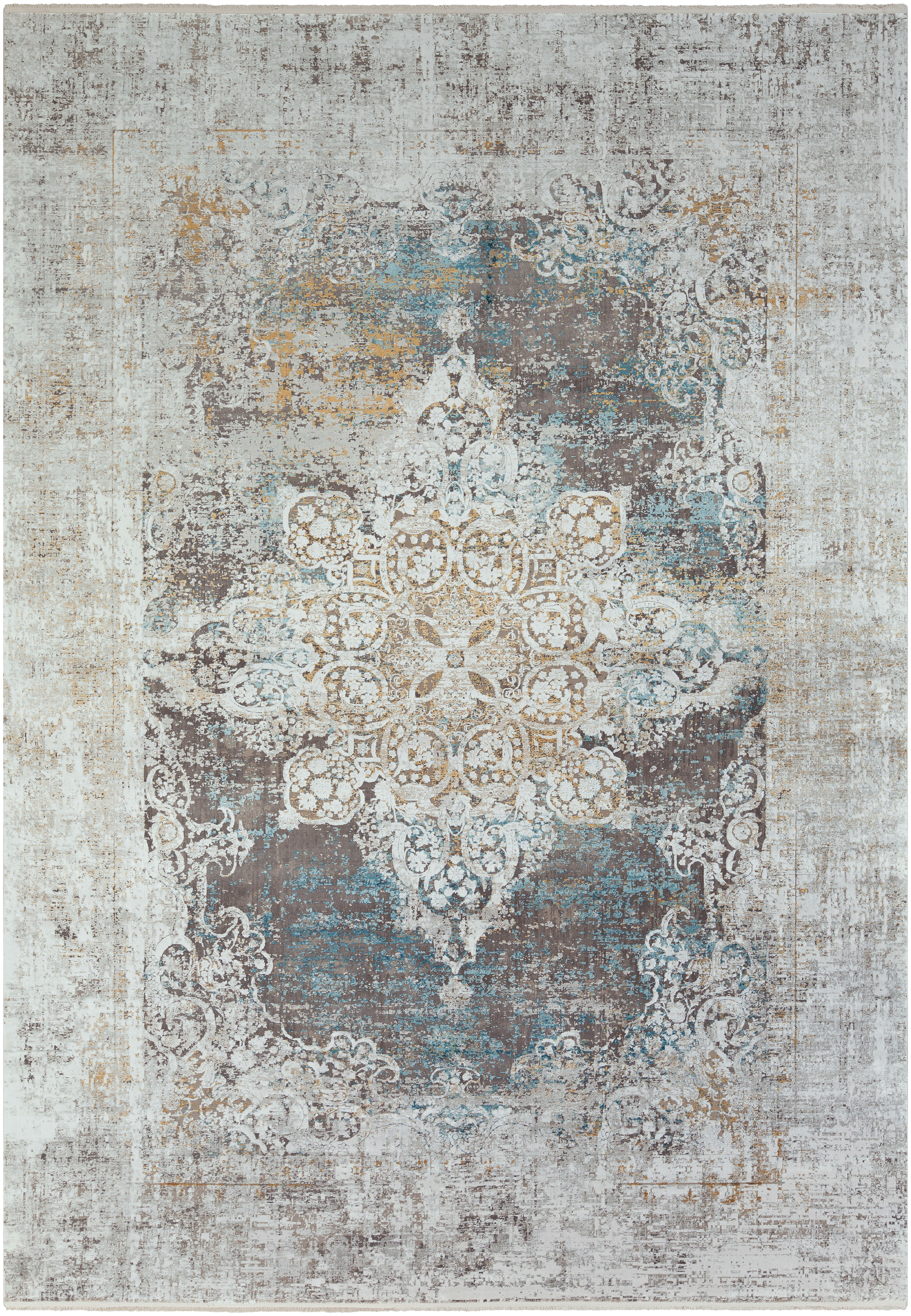 Solar 134 X 90 inch Sky Blue Rug in 8 x 11, Rectangle