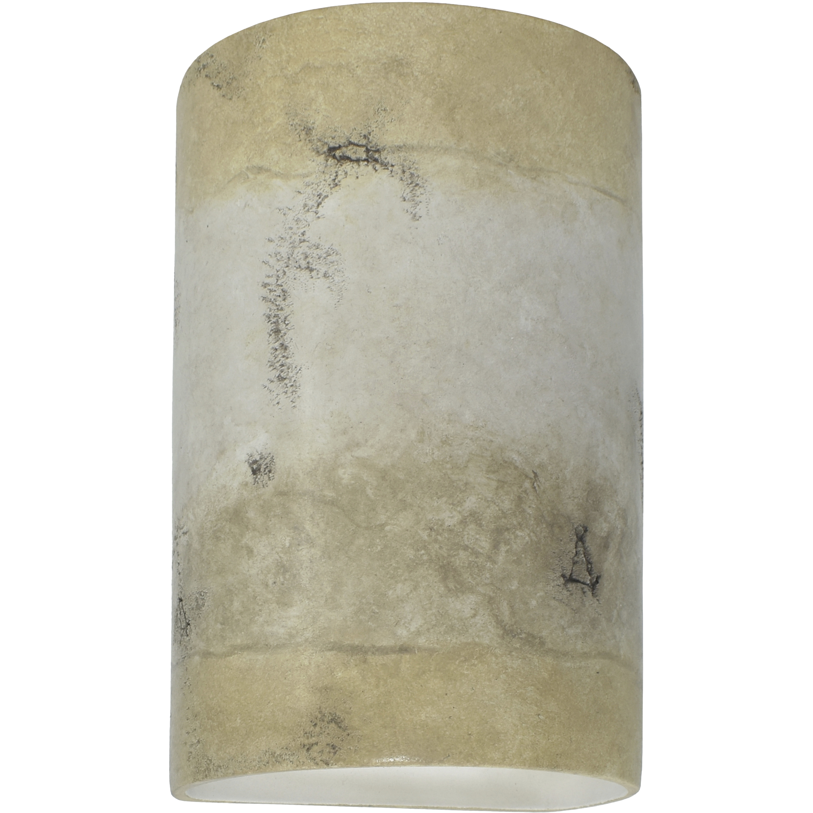 Ambiance Cylinder LED 7.75 inch Greco Travertine ADA Wall Sconce Wall Light, Large