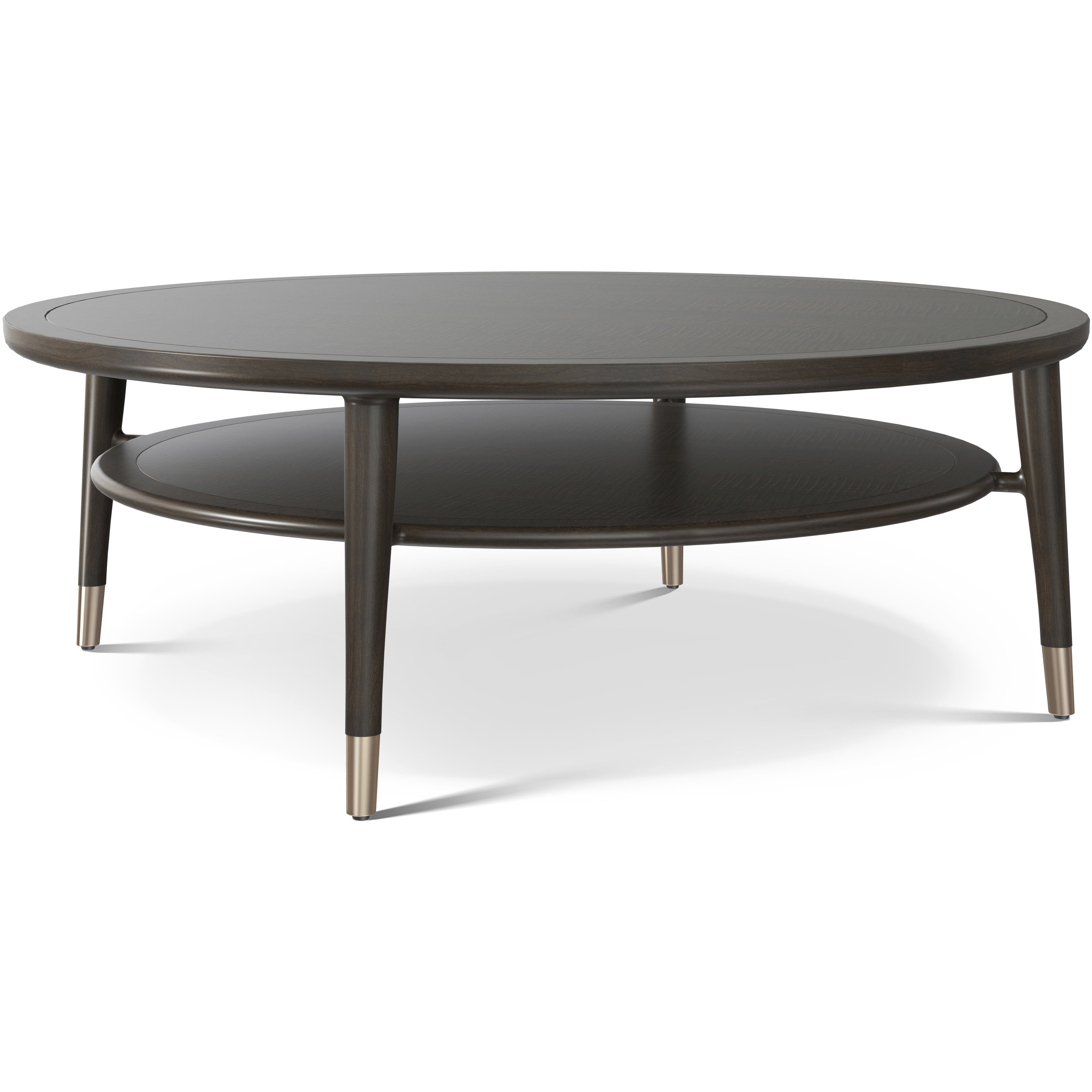 Stratton Street 48 X 48 inch Fumed Cocktail Table, Wooden, Round, Spencer Green Park