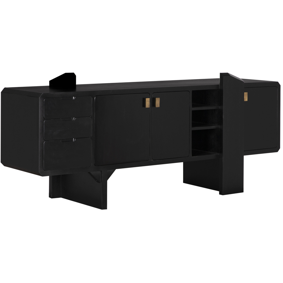 Dallas 78.5 X 21.5 inch Hand Rubbed Black Sideboard