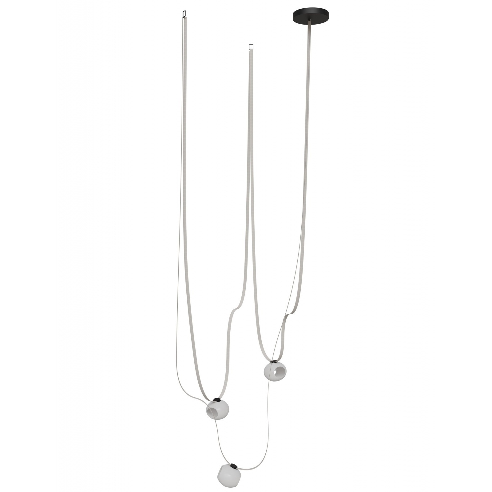 Fremont LED 8 inch Ivory and Black Belt Chandelier Ceiling Light