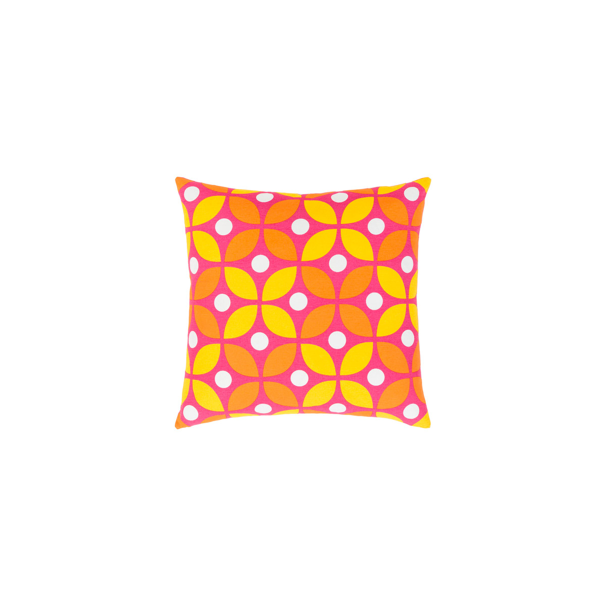 Miranda 22 X 22 inch Bright Yellow and Bright Orange Throw Pillow