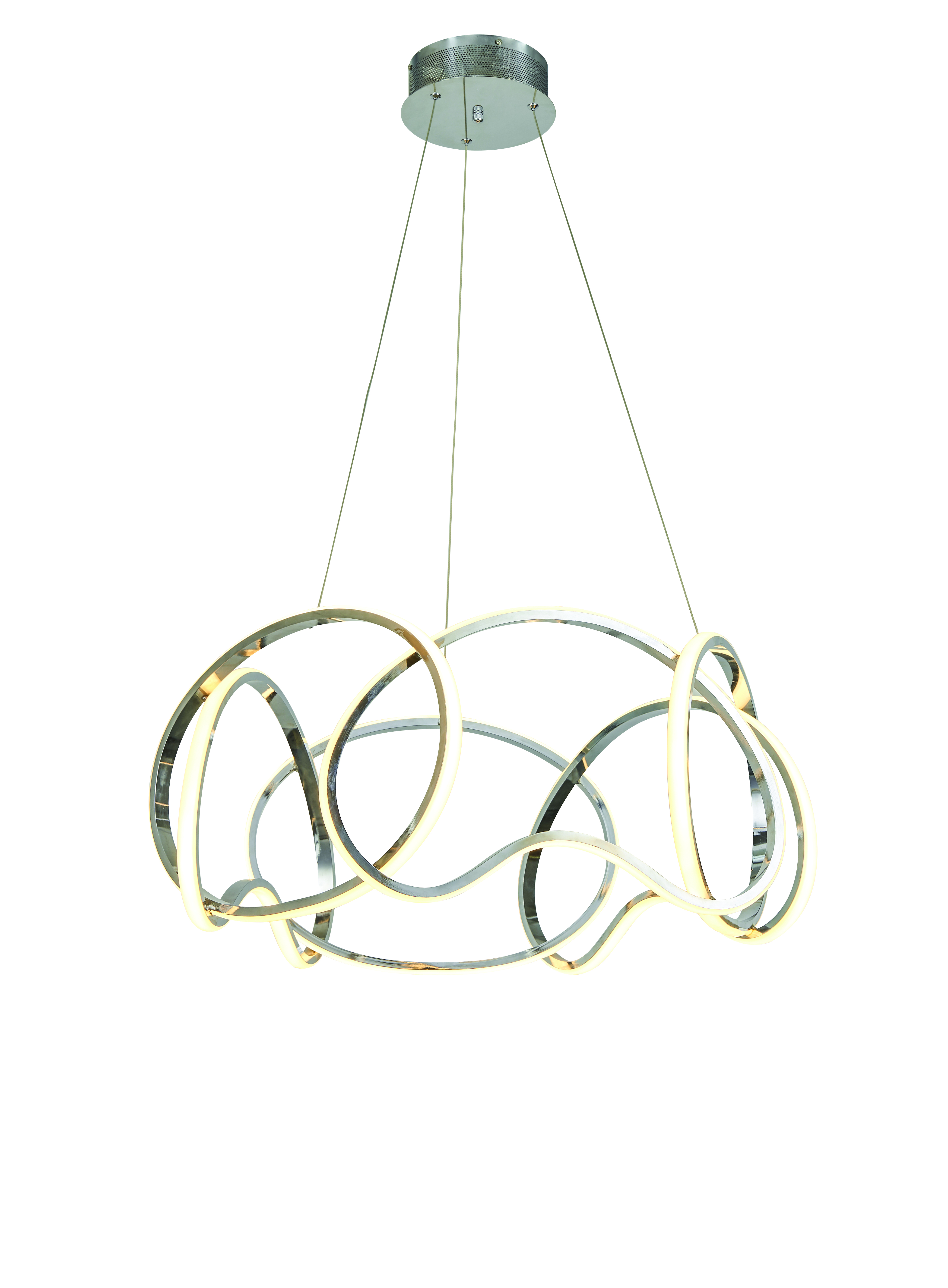 Irvine LED 24 inch Chrome Dining Chandelier Ceiling Light