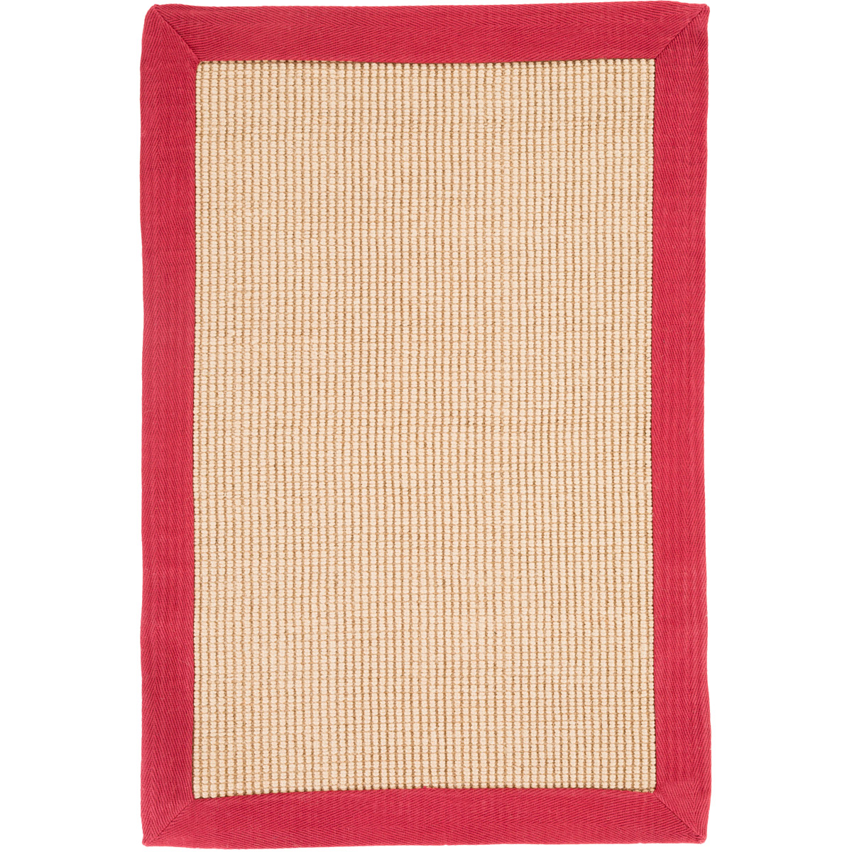 Soho 36 X 24 inch Brown and Red Area Rug, Jute