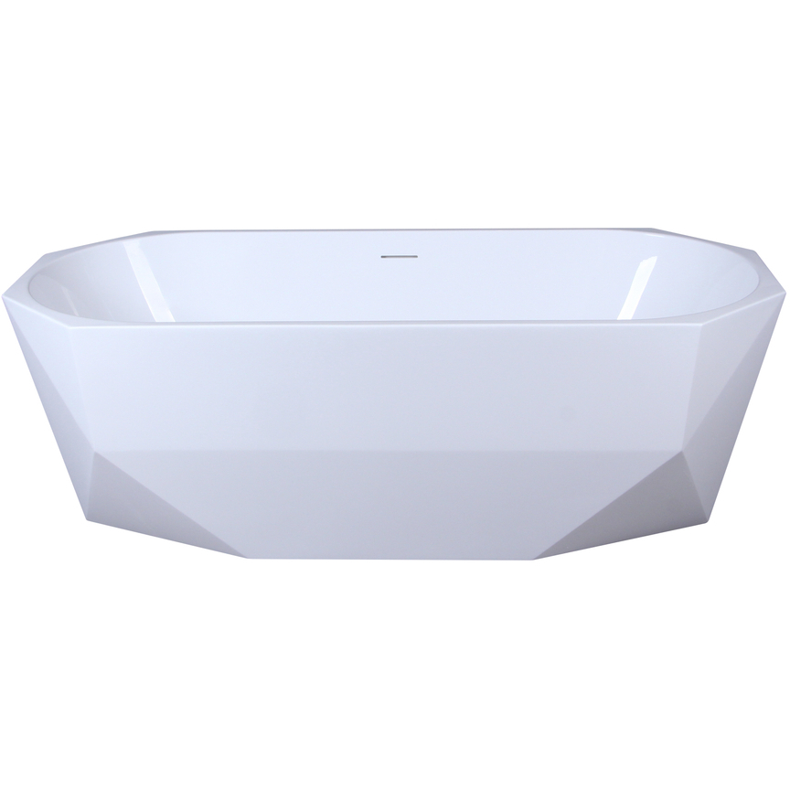Ethen Glossy White Bathtub in 67 in.