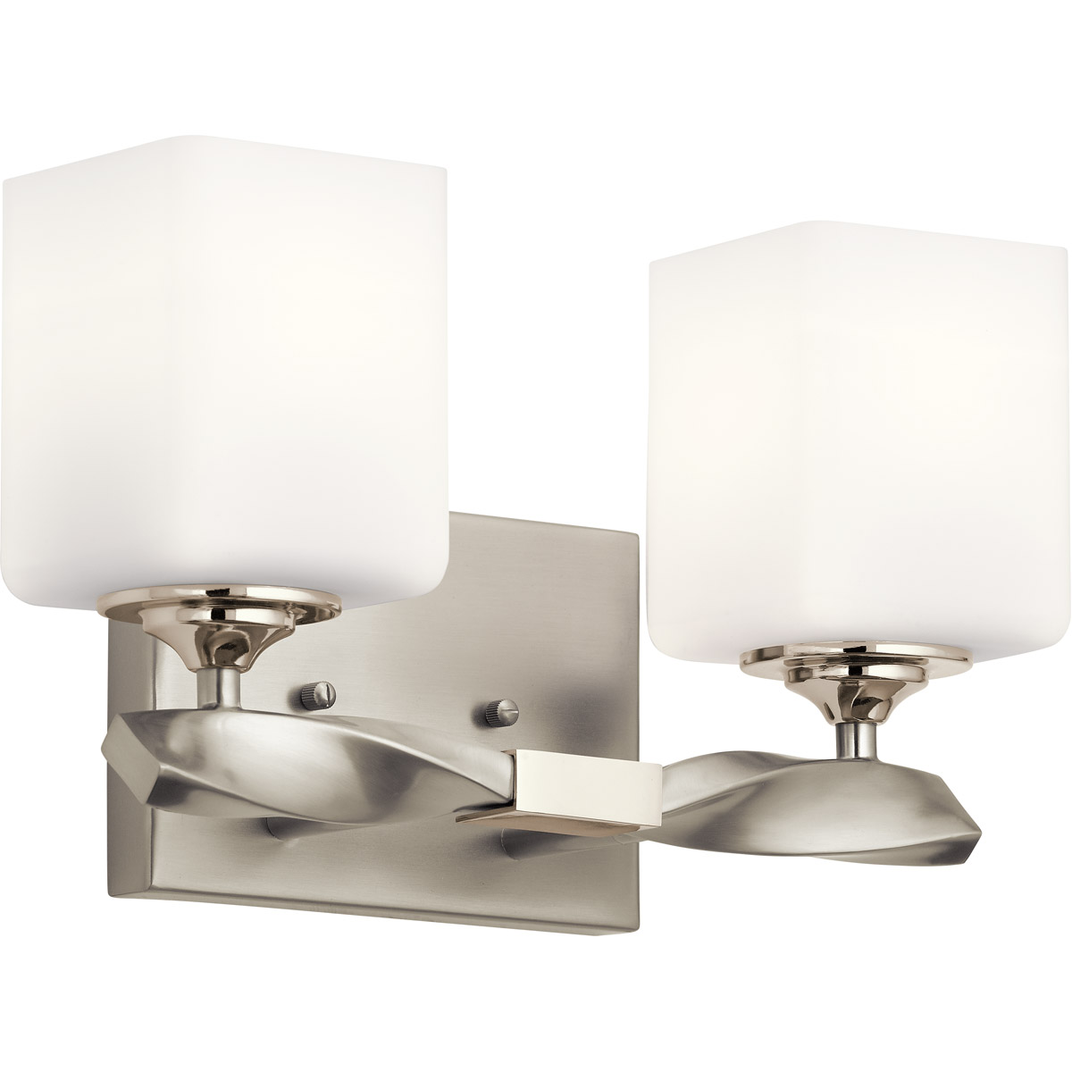 Marette 2 Light 14 inch Brushed Nickel Wall Mt Bath 2 Arm Wall Light