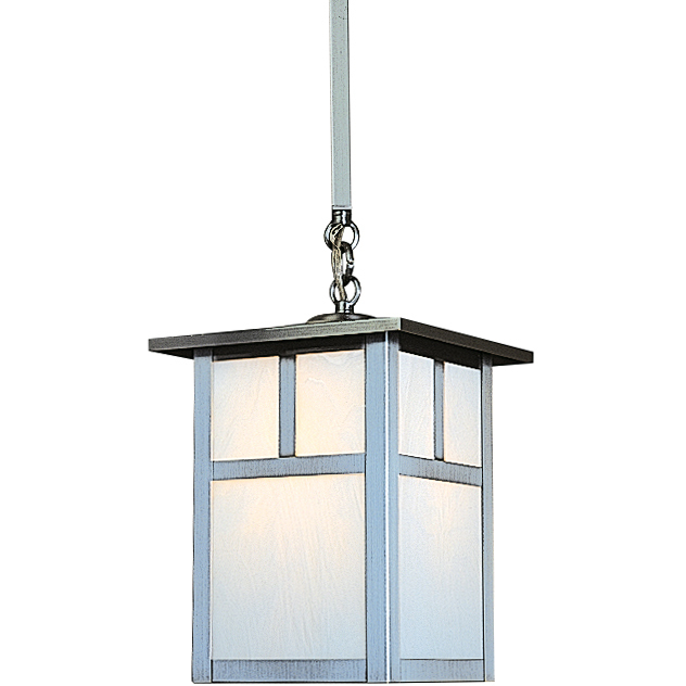 Mission 1 Light 7.25 inch Verdigris Patina Pendant Ceiling Light in White Opalescent, T-Bar Overlay