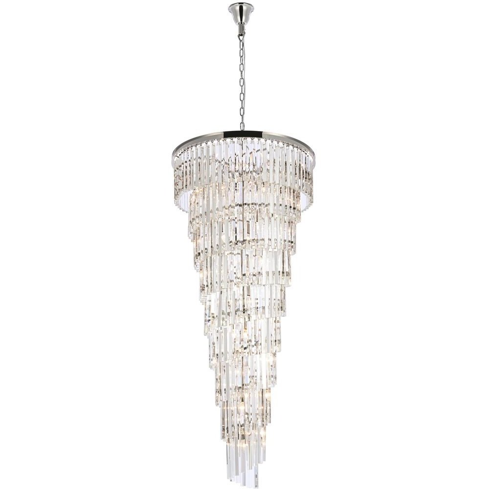 Sydney 35 Light 30 inch Polished Nickel Chandelier Ceiling Light