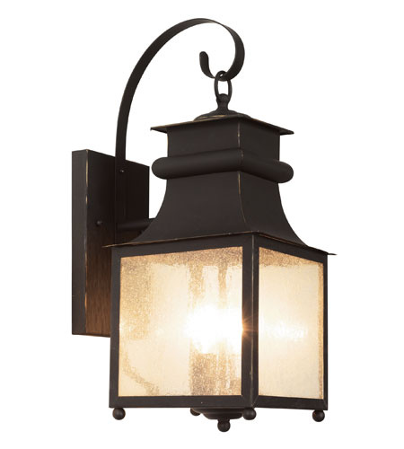 Santa Ines 2 Light 18 inch Weathered Bronze Outdoor Wall Lantern