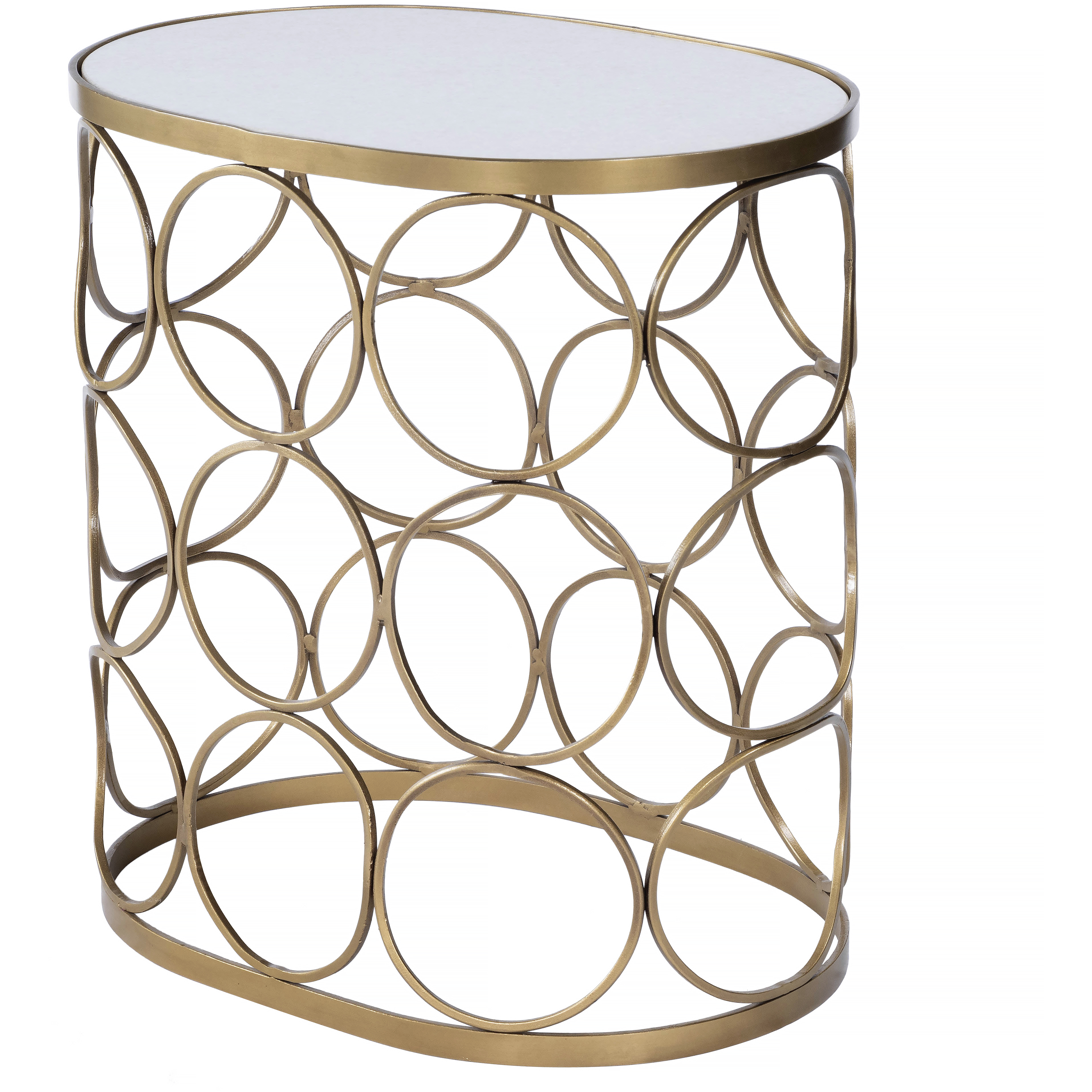Butler Loft Talulah Oval Marble 21 X 20 inch Metalworks Accent Table