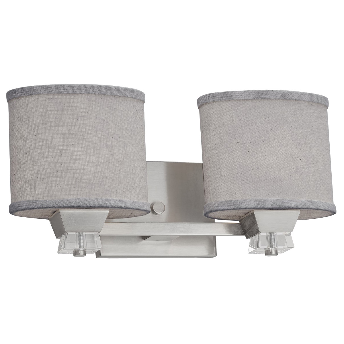 Textile LED 16 inch Brushed Nickel Bath Bar Wall Light
