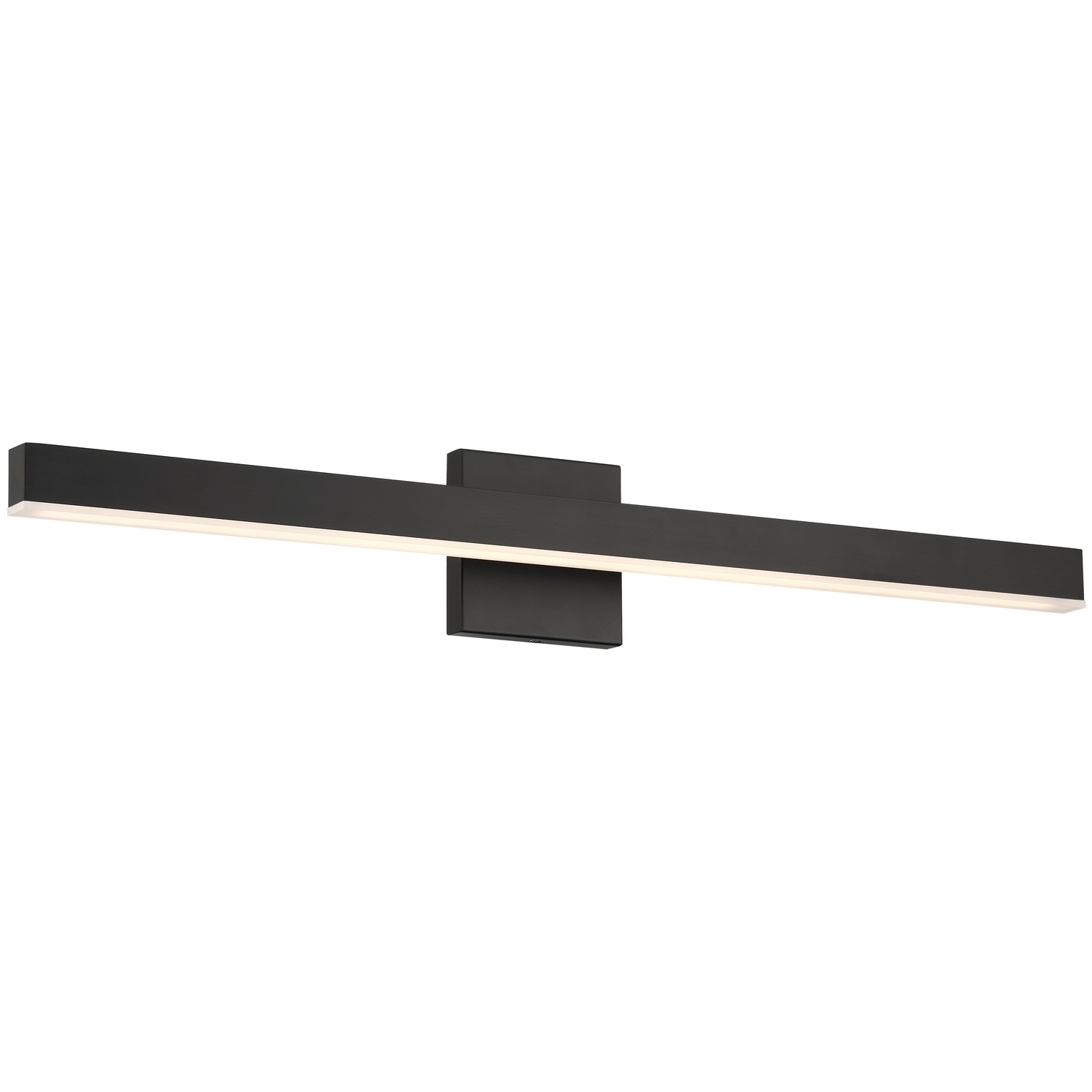 Cisco 48 inch Matte Black and White Bath Vanity Light Wall Light in 3.25" D x 48" W x 4.75" H