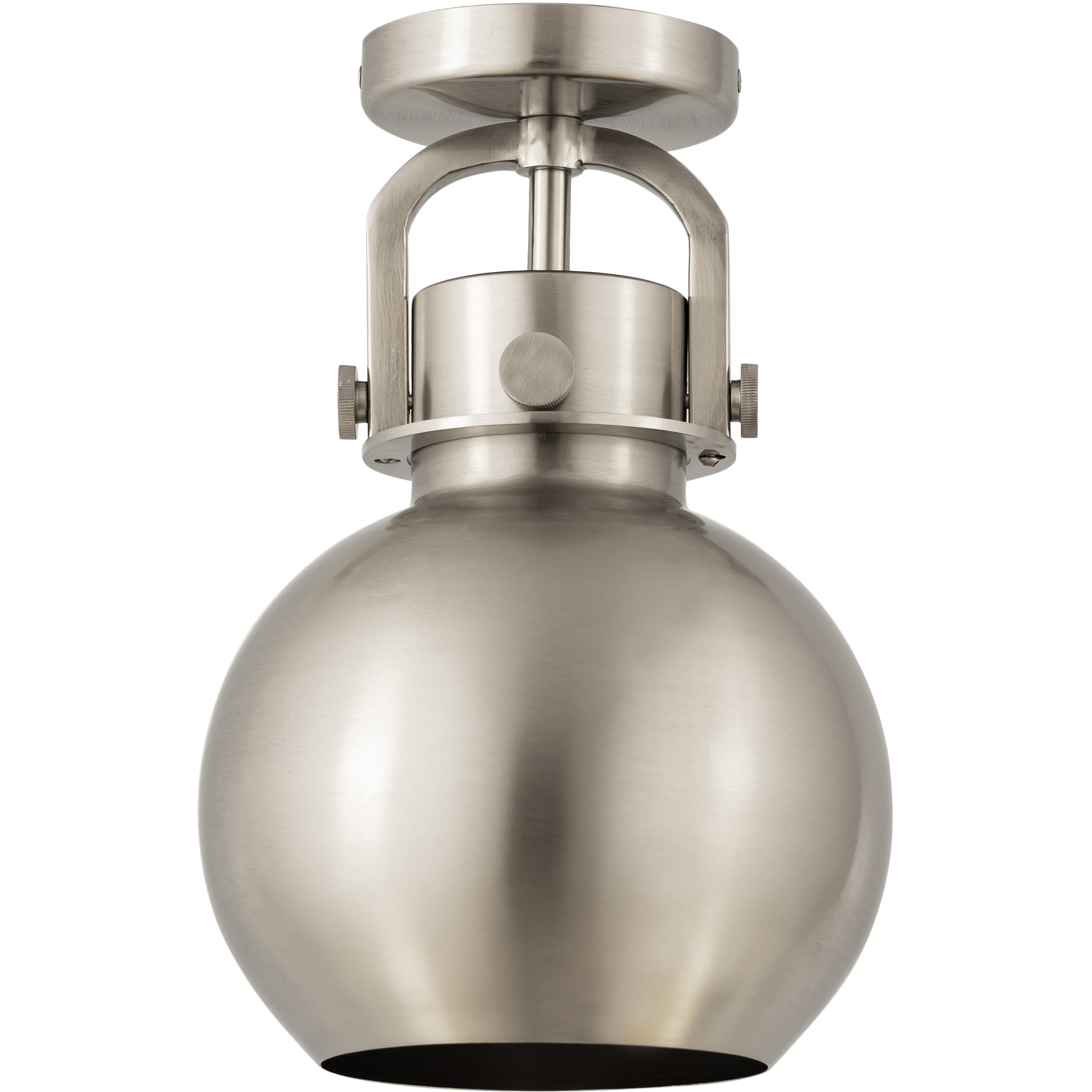 Newton Sphere 1 Light 8 inch Satin Nickel Flush Mount Ceiling Light