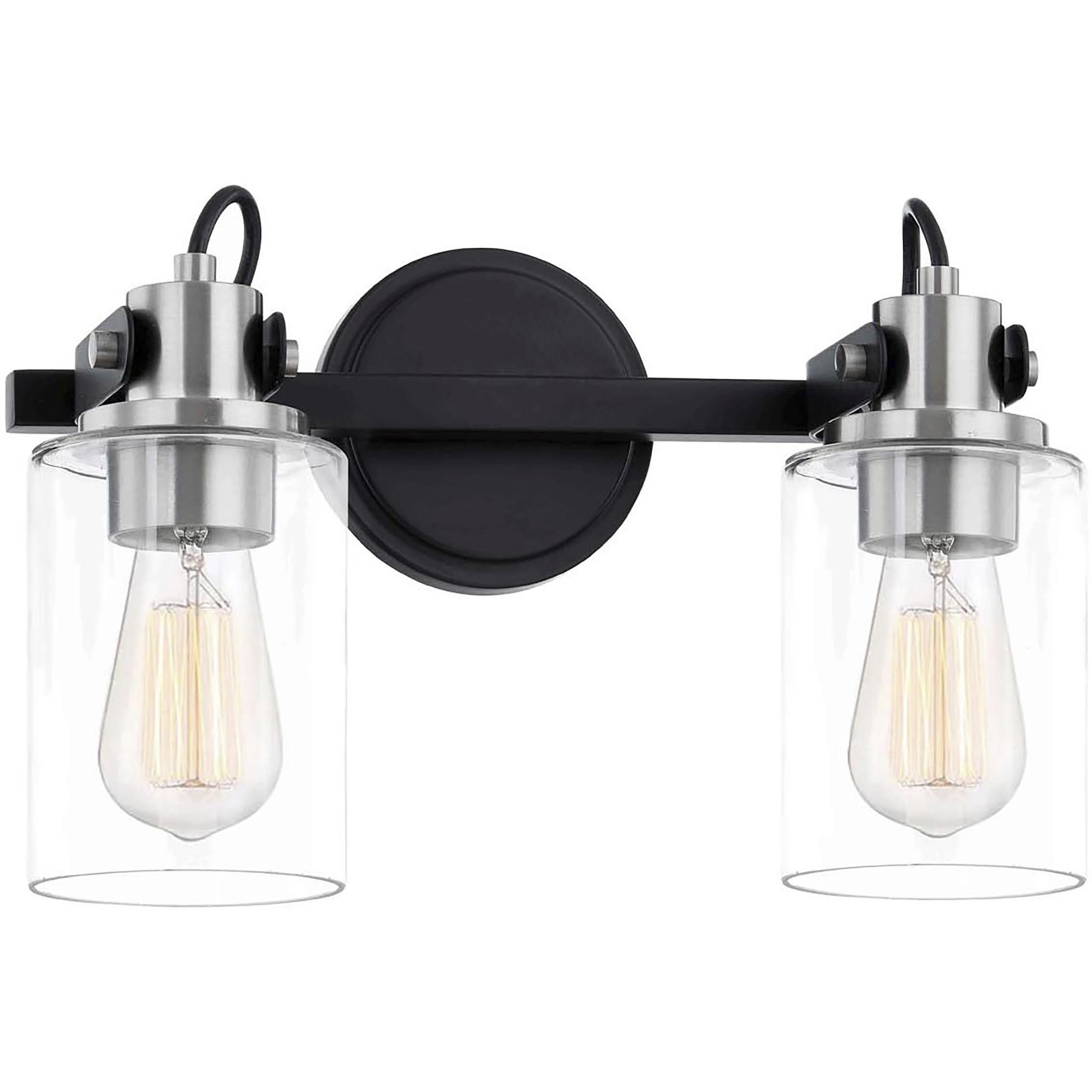 Fusion Collection - Brooklyn Family 13.75 inch Matte Black Bath Bar Wall Light