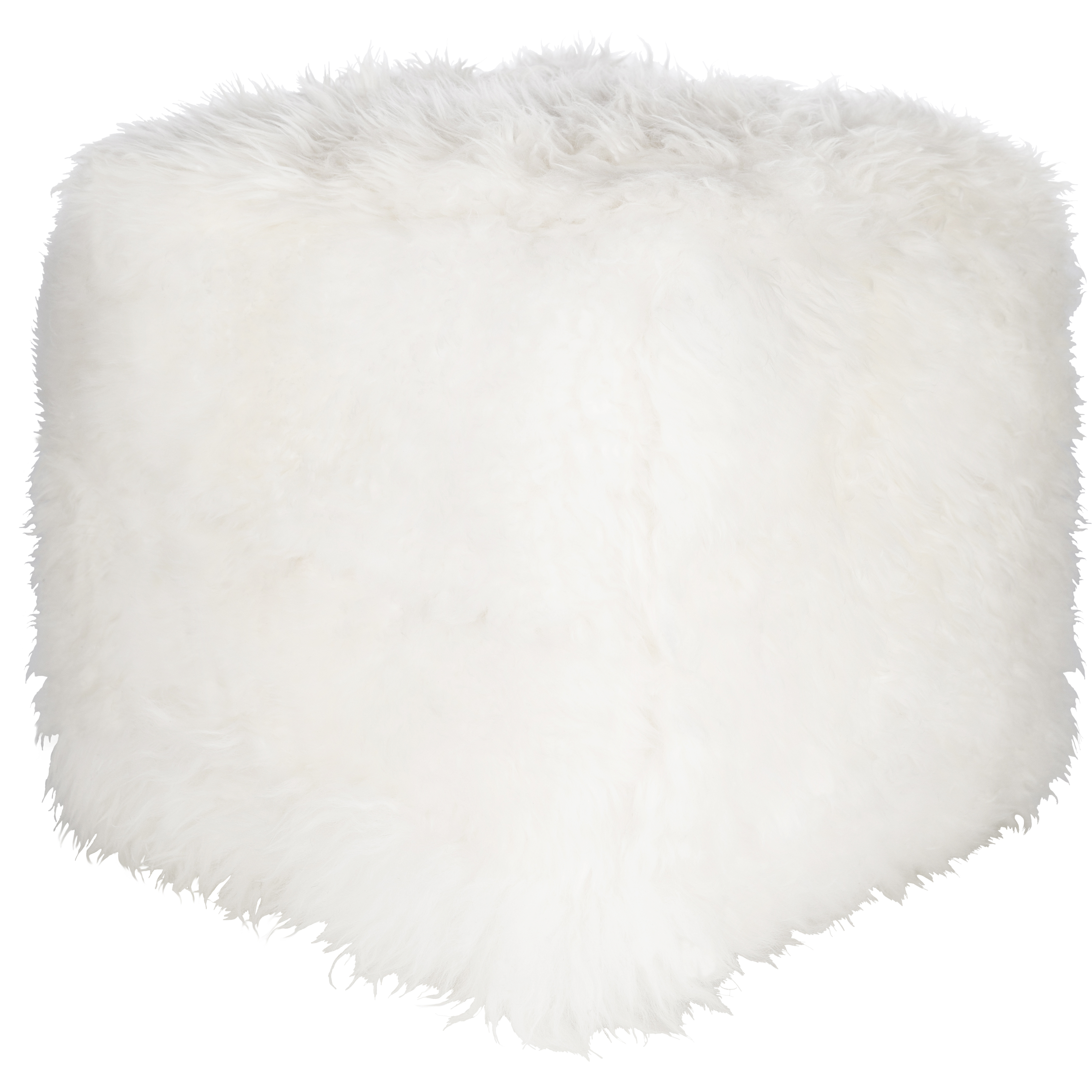 Bahati 18 inch Cream Pouf, Cube