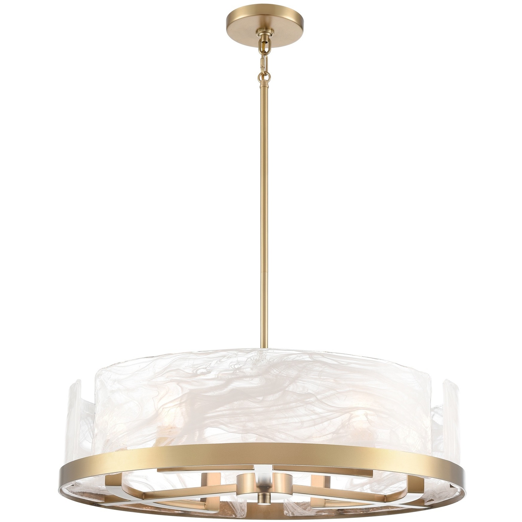 Skye 6 Light 24.02 inch Brushed Brass Chandelier Ceiling Light