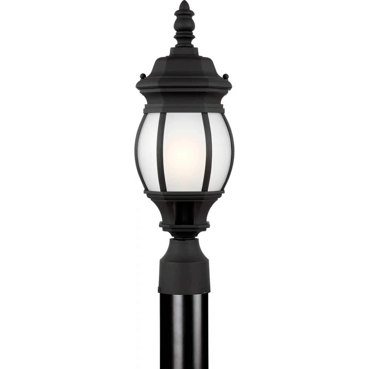 Wynfield 1 Light 18.5 inch Black Outdoor Post Lantern, Small