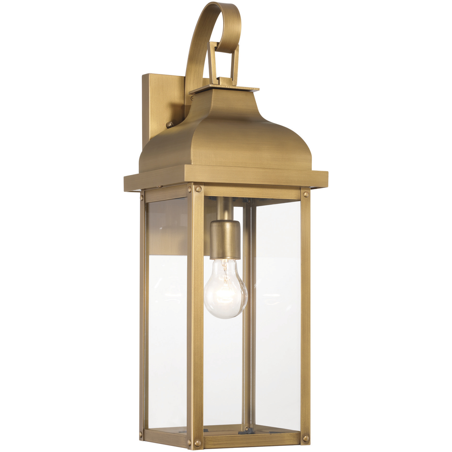 Madrid 1 Light 23.38 inch Weathered Brass Outdoor Wall Sconce