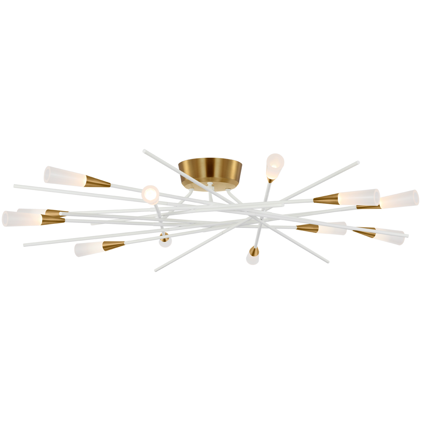 Chapman & Myers Stellar LED 40 inch Matte White Radial Semi-Flush Mount Ceiling Light