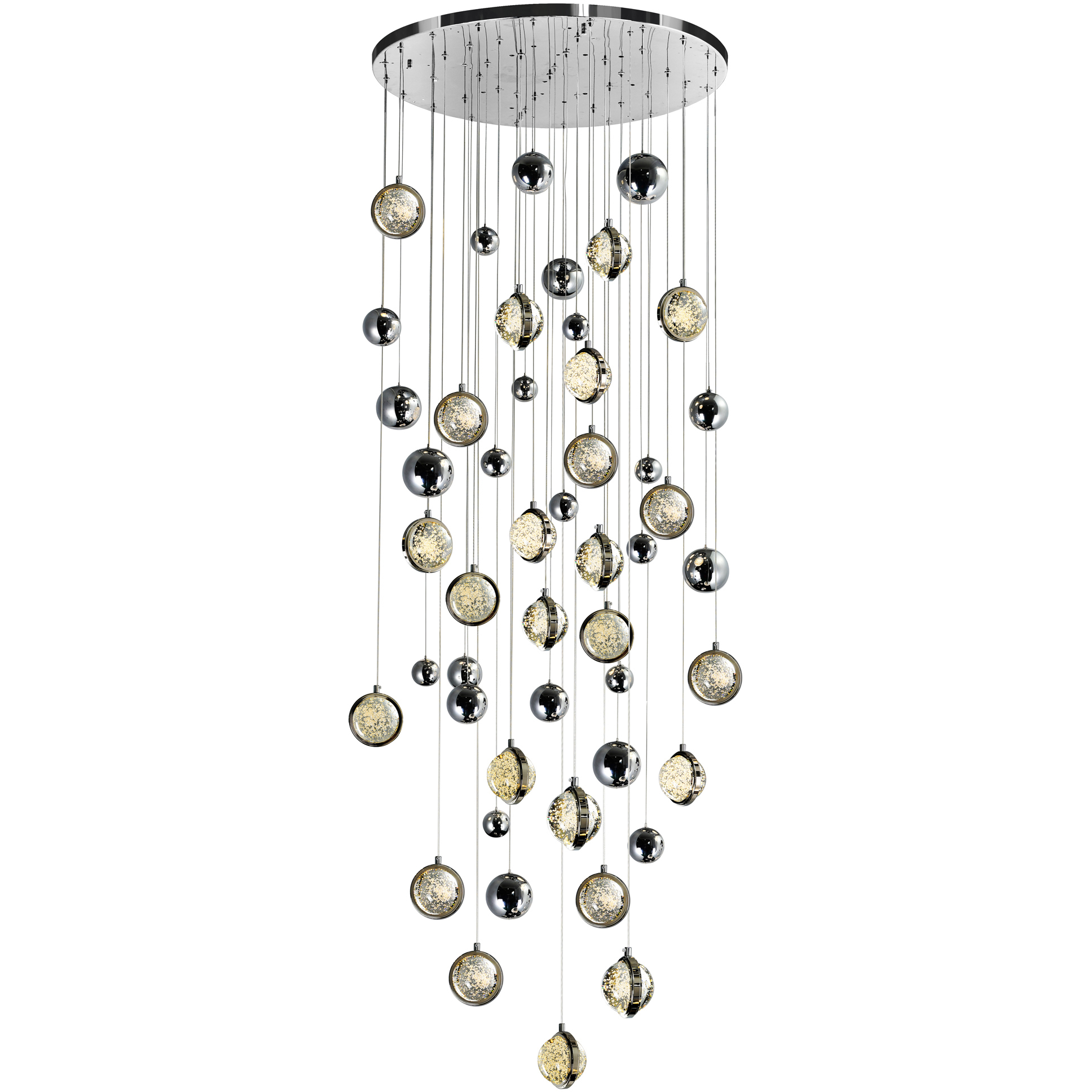 Salvador LED 32 inch Polished Nickel Chandelier Ceiling Light