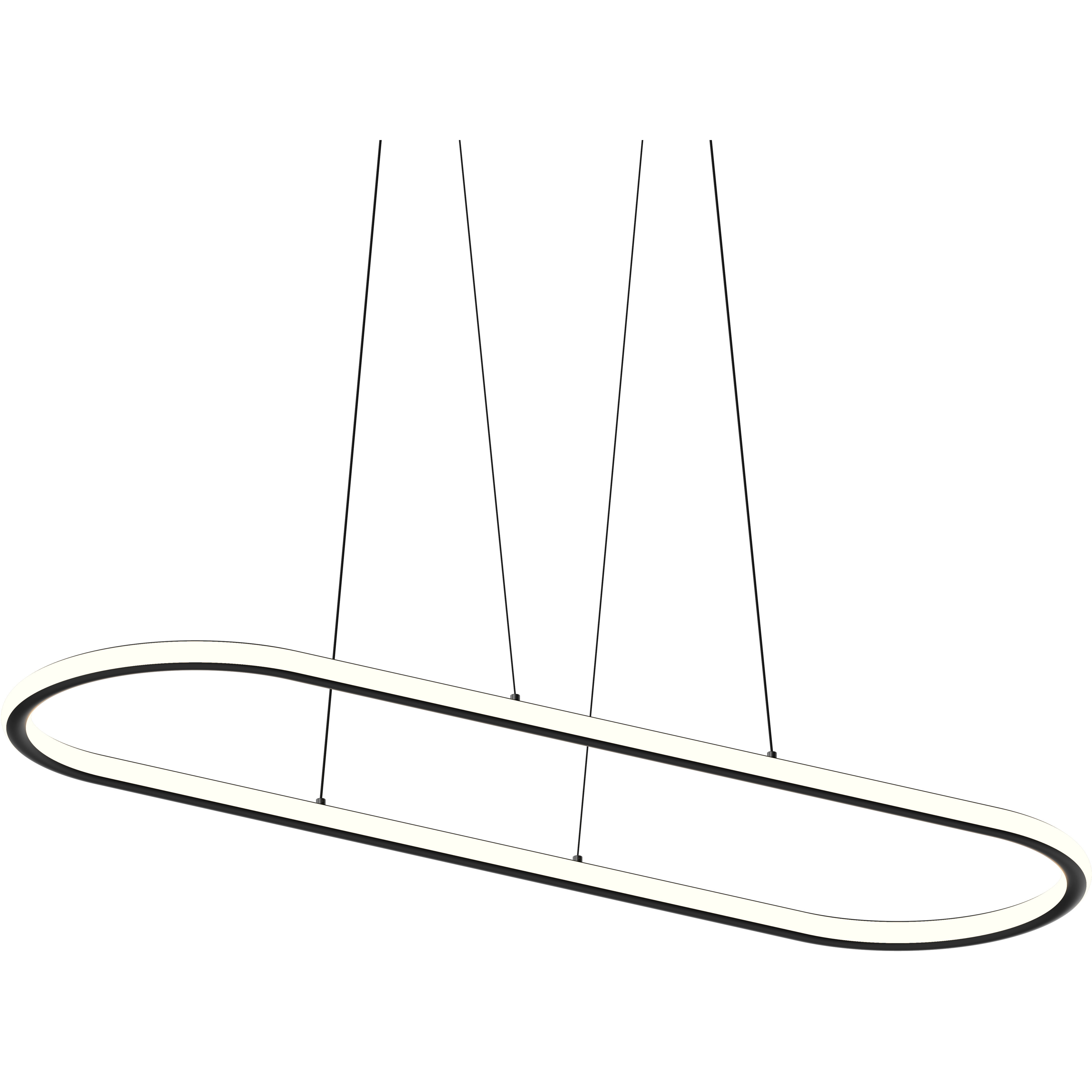 Luna LED 61.5 inch Satin Black Pendant Ceiling Light in 3000K