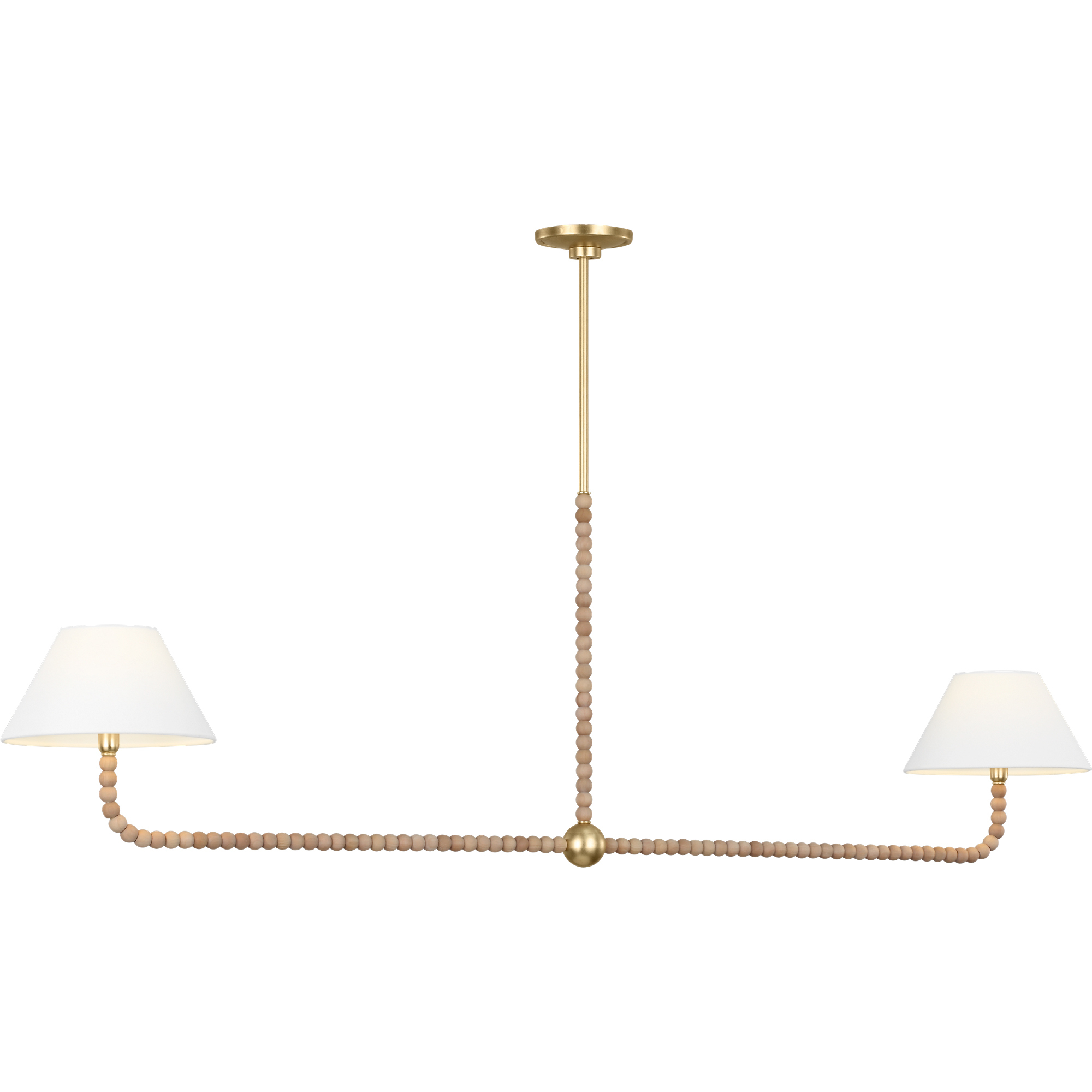 C&M by Chapman & Myers Fiona 2 Light 60 inch Gild Chandelier Ceiling Light in Standard