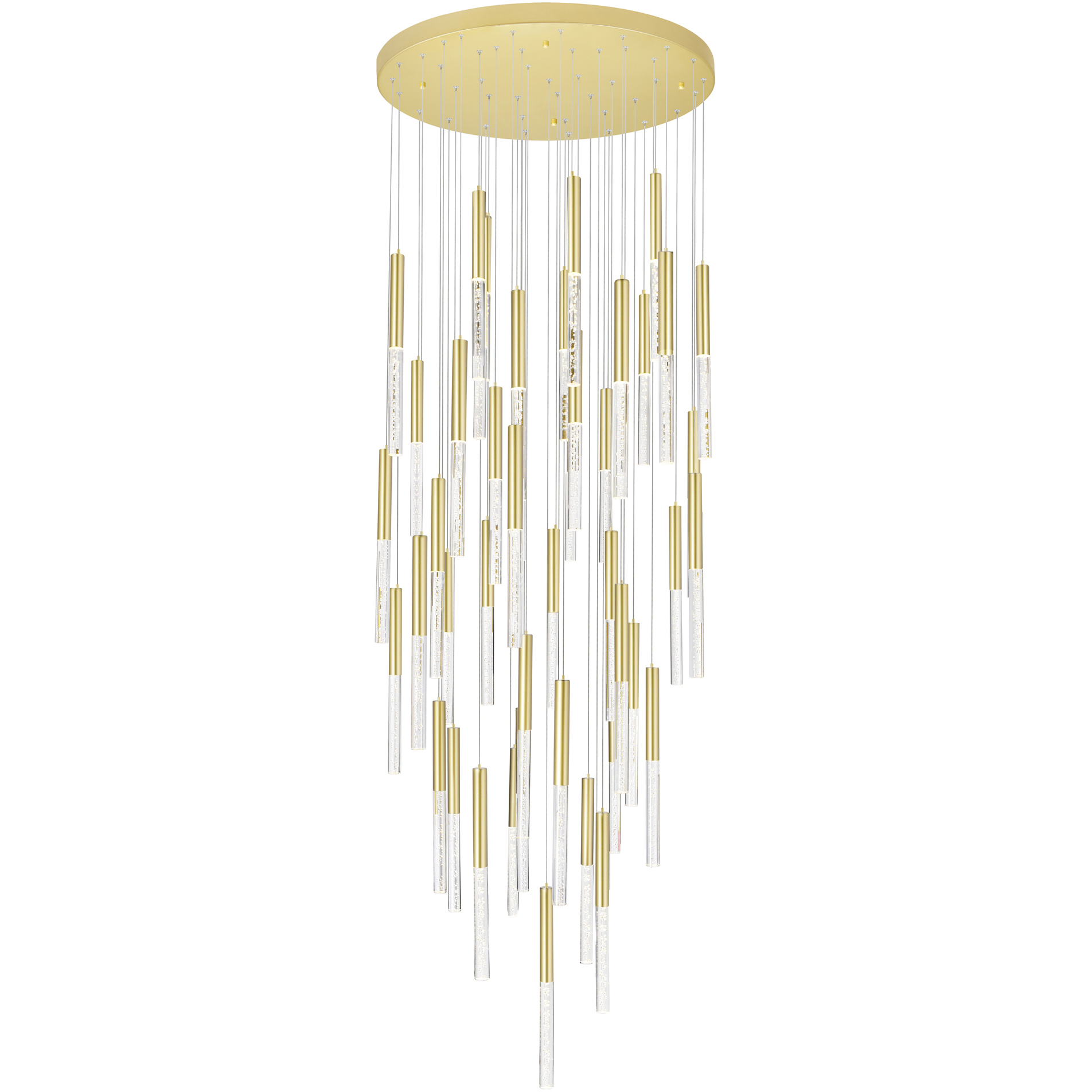 Dragonswatch LED Satin Gold Chandelier Ceiling Light