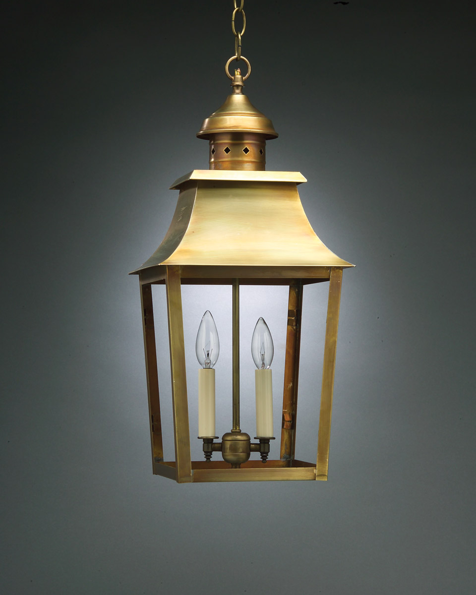 Sharon 2 Light 10 inch Antique Brass Outdoor Ceiling Light in Clear Glass
