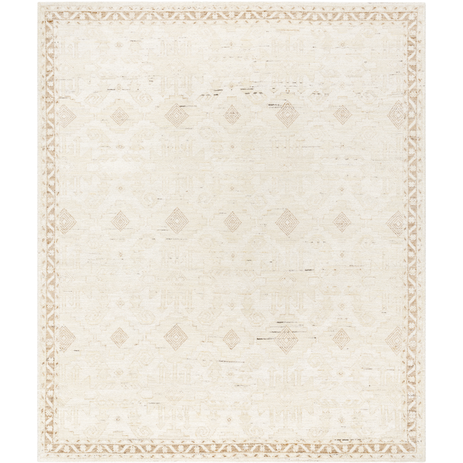 Agora 120 X 96 inch Off-White / Pearl Handmade Rug in 8 x 10