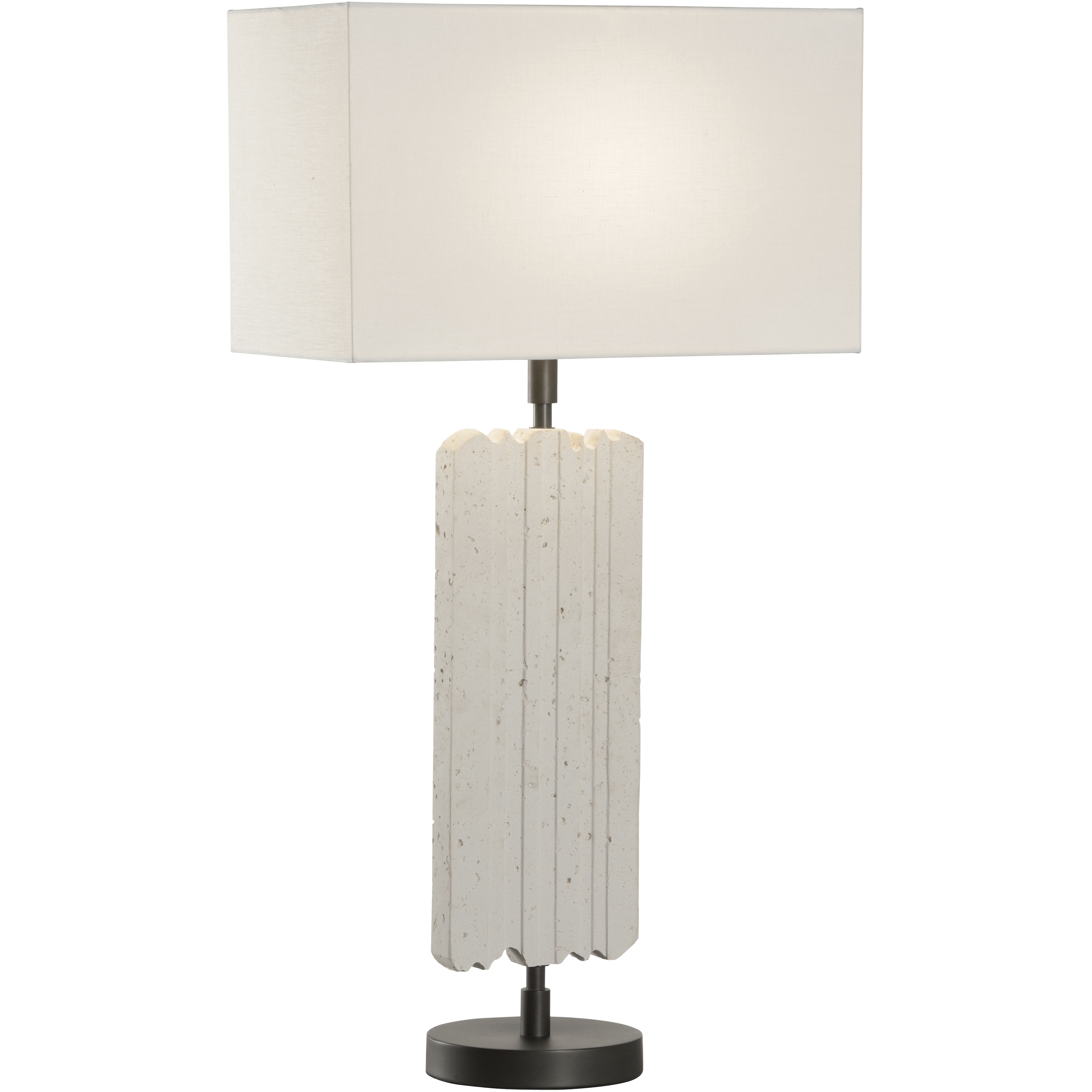 Excalibur 26.5 inch 100.00 watt White/Cream and Brown Table Lamp Portable Light