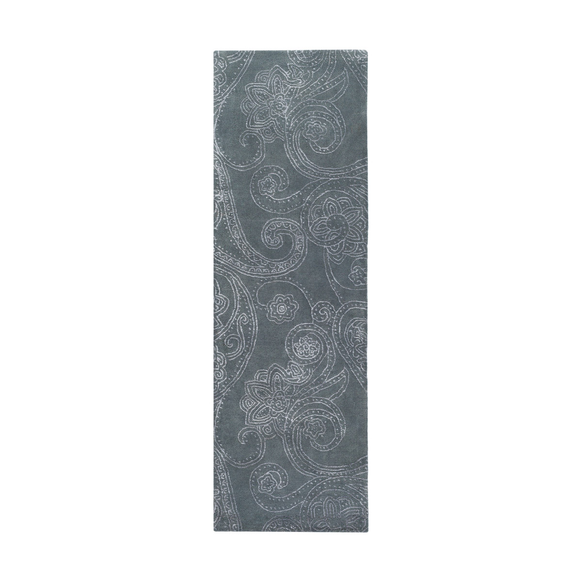 Modern Classics 96 X 30 inch Gray and Neutral Runner, Wool and Viscose