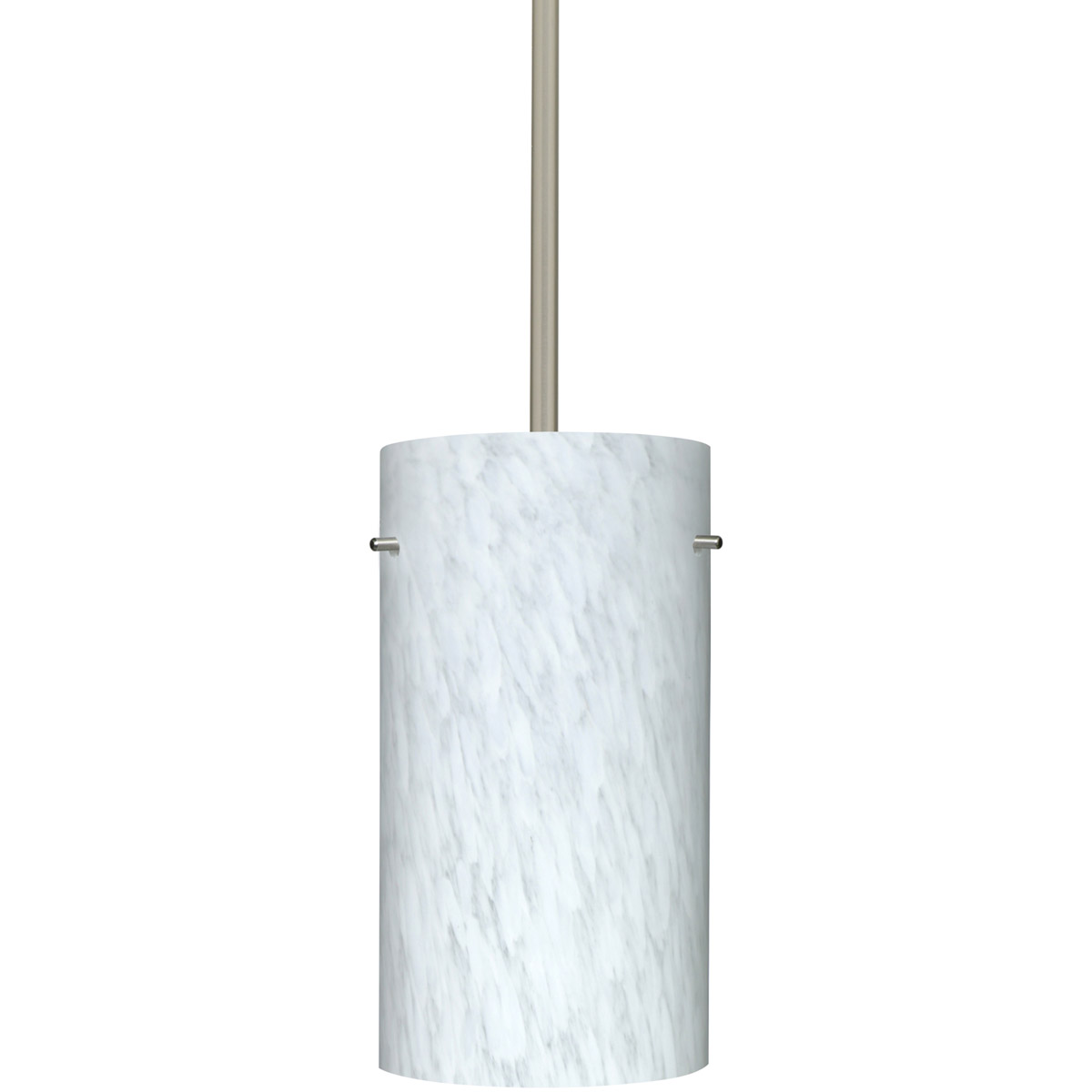 Tondo 12 1 Light Satin Nickel Stem Pendant Ceiling Light in Incandescent, Carrera Glass