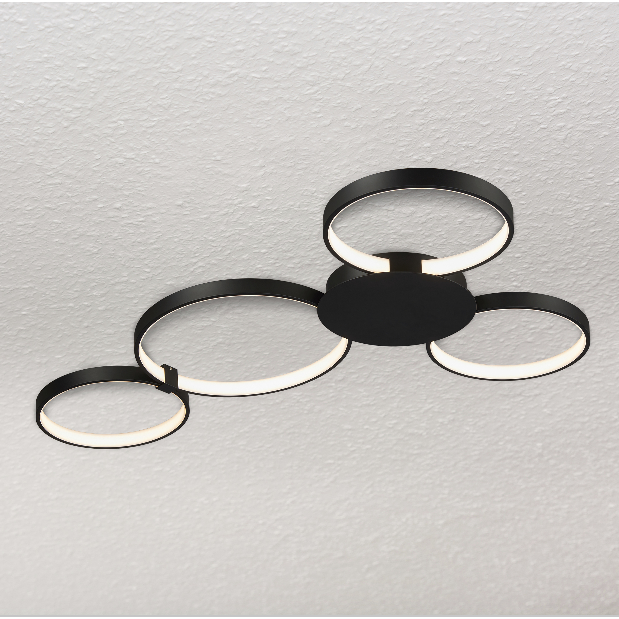 Capella 29.25 inch Black Semi-Flush Ceiling Light