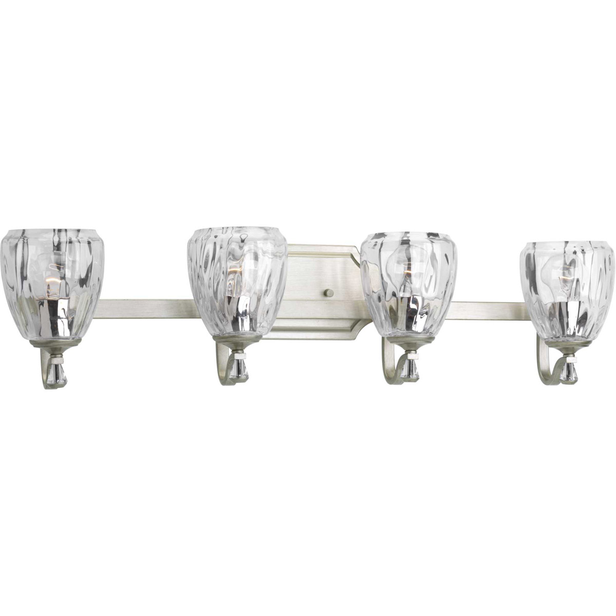 Anjoux 4 Light 32 inch Silver Ridge Bath Vanity Wall Light