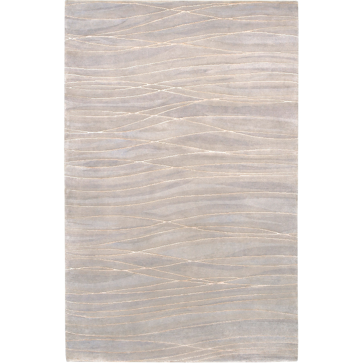 Shibui 96 X 60 inch Light Gray, Lavender, Mauve, Taupe, Camel Rug
