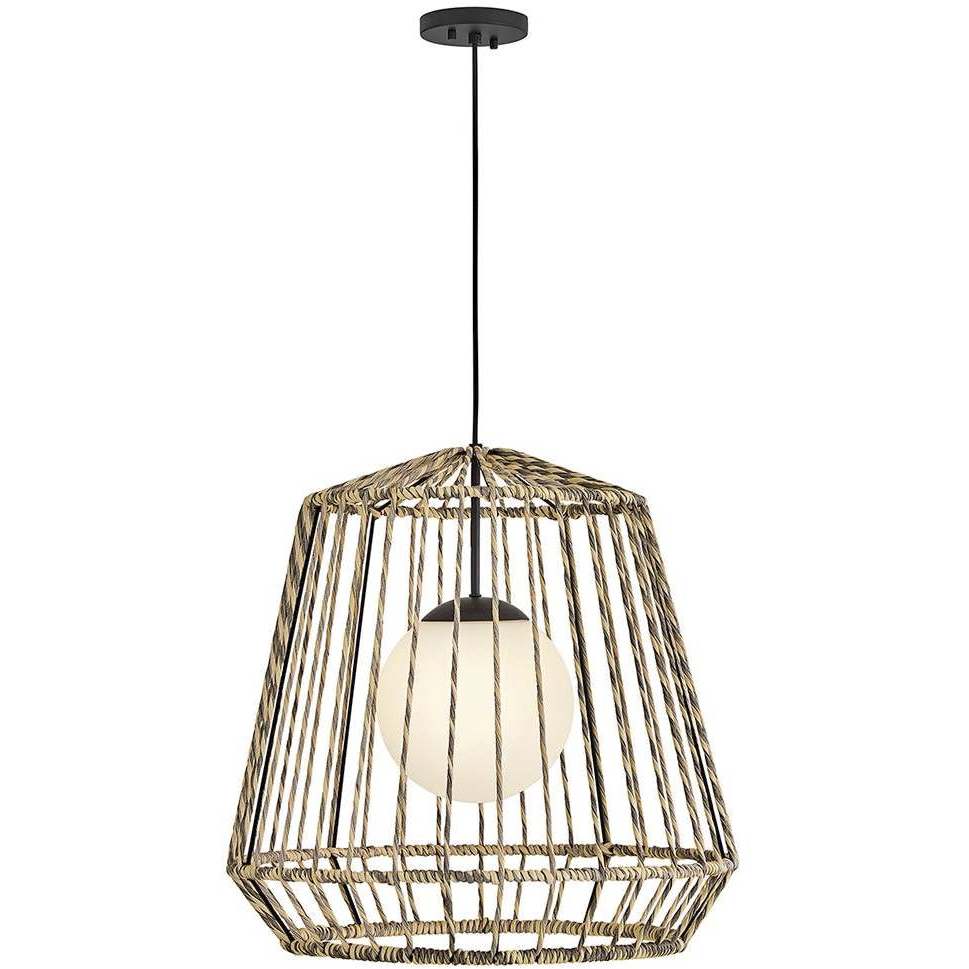 Open Air Arlen 1 Light 24 inch Black Outdoor Hanging Light in Non-LED