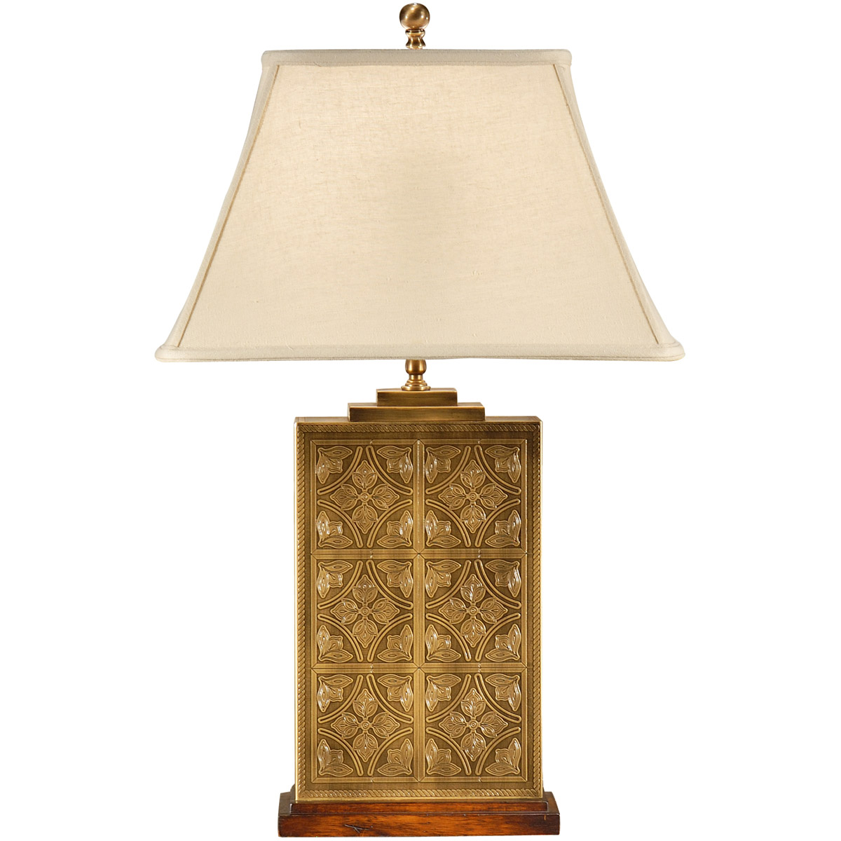 Traditional 30 inch 100 watt Laser Etched/Antique Patina Table Lamp Portable Light