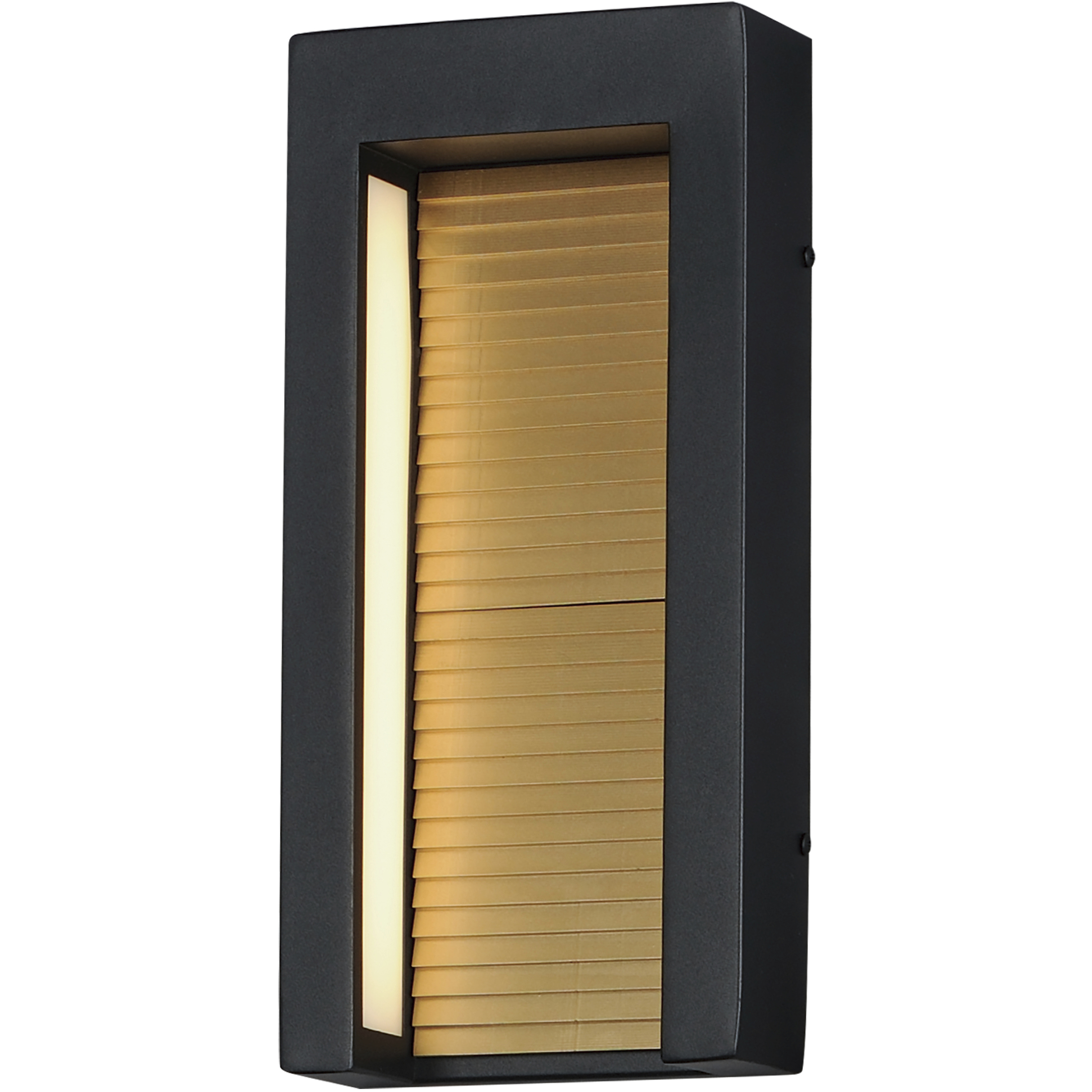Alcove LED 14 inch Black and Gold Outdoor Wall Mount