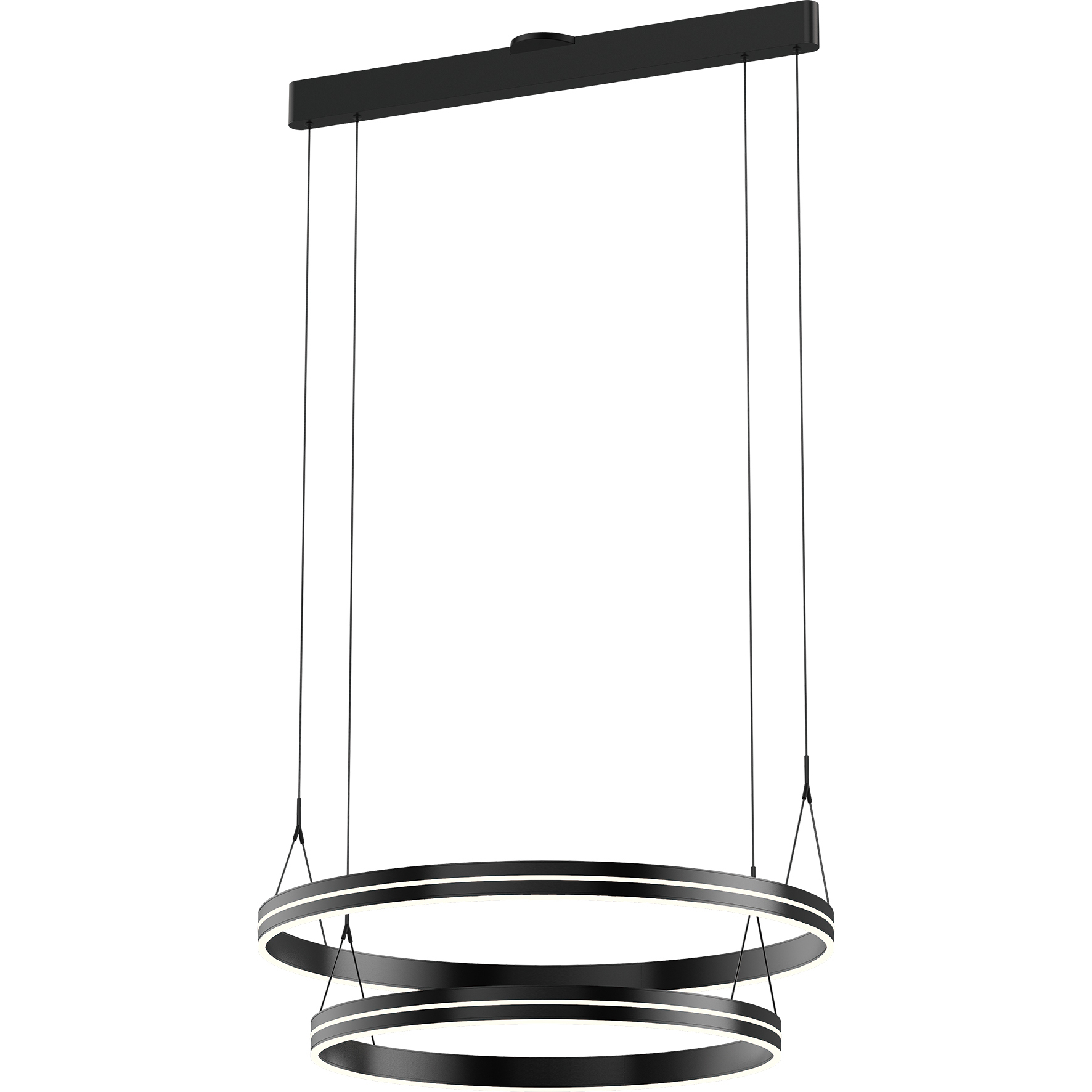 Athena 2 Light 32 inch Satin Brushed Black Pendant Ceiling Light