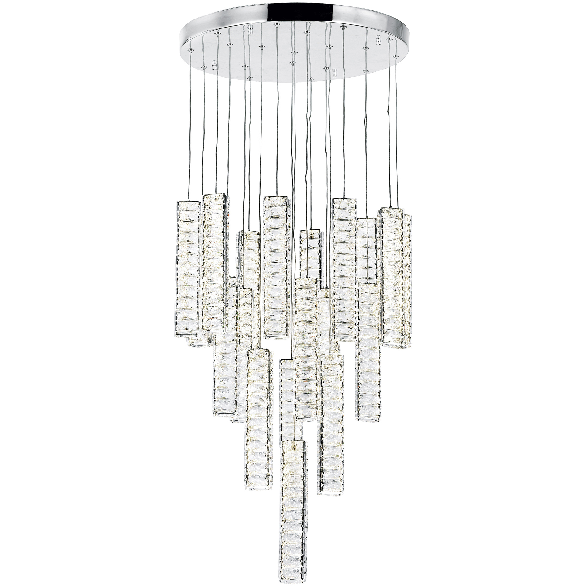 Celina LED 20 inch Chrome Down Chandelier Ceiling Light