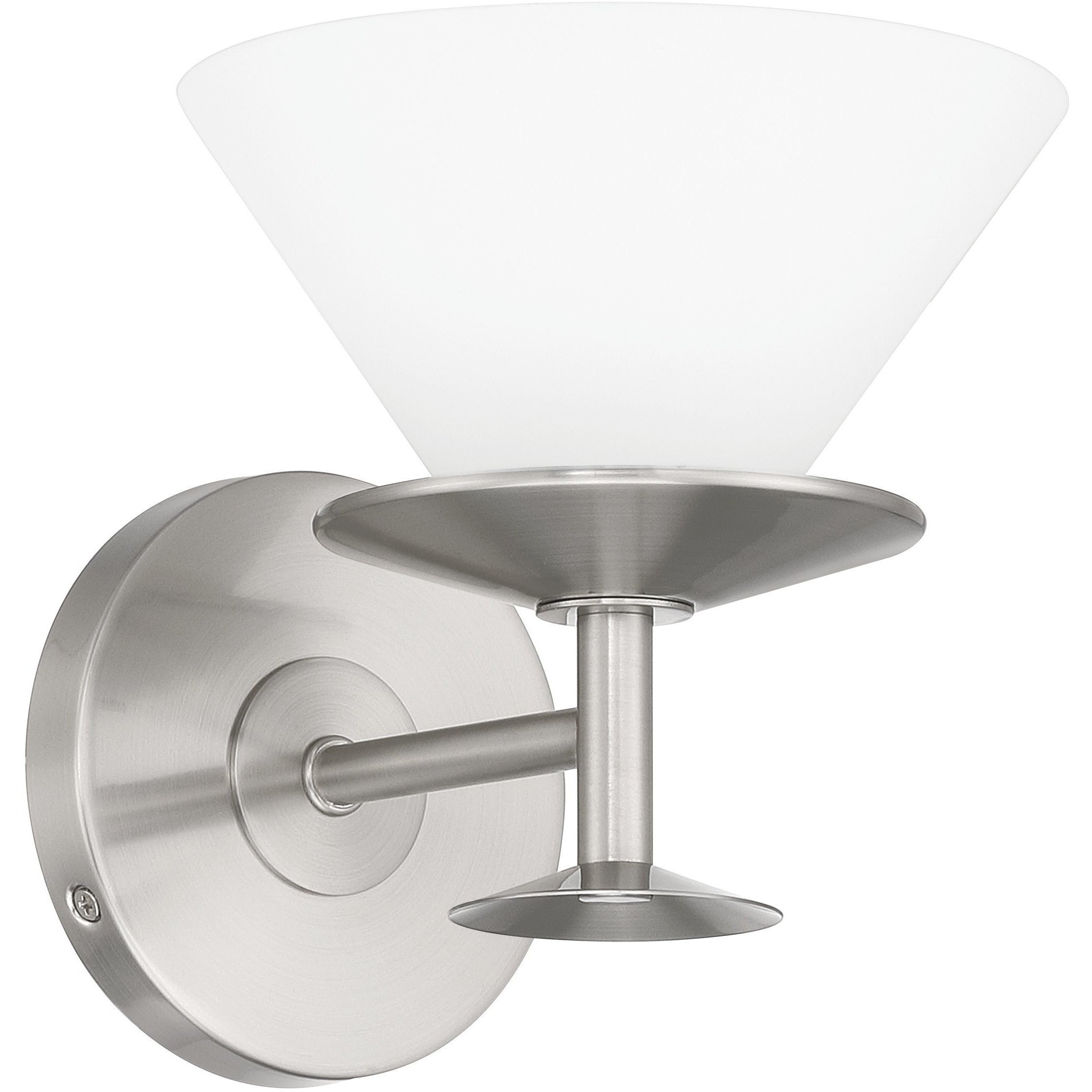 Tremolo 1 Light 8 inch Brushed Nickel and Polished Nickel Vanity Light Wall Light