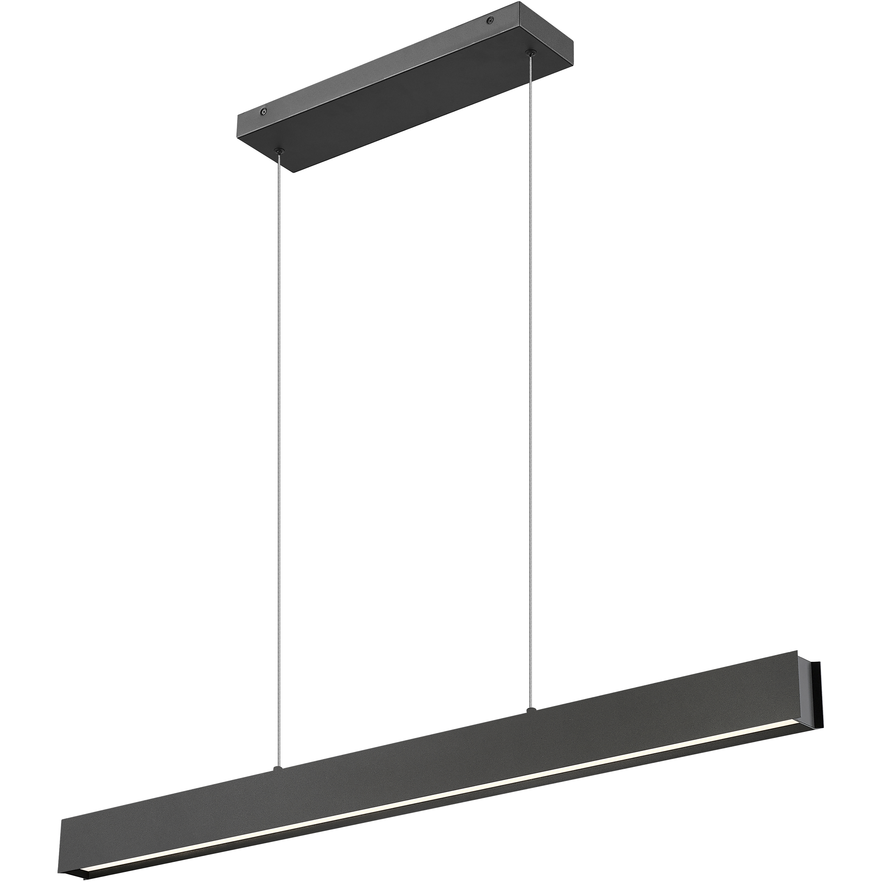 Hudson LED 45 inch Matte Black Linear Chandelier Ceiling Light