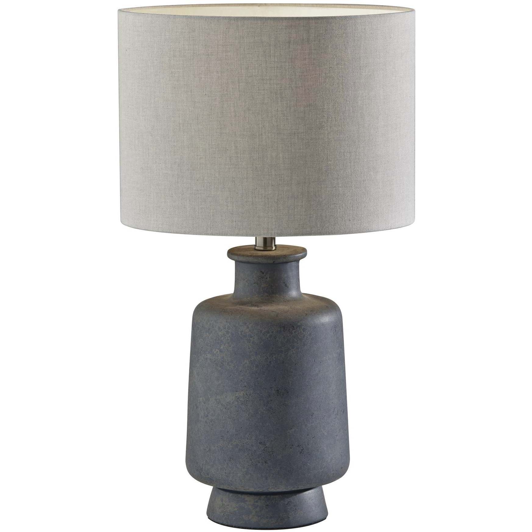 Skylar 24.5 inch 100.00 watt Weathered Grey Ceramic Table Lamp Portable Light