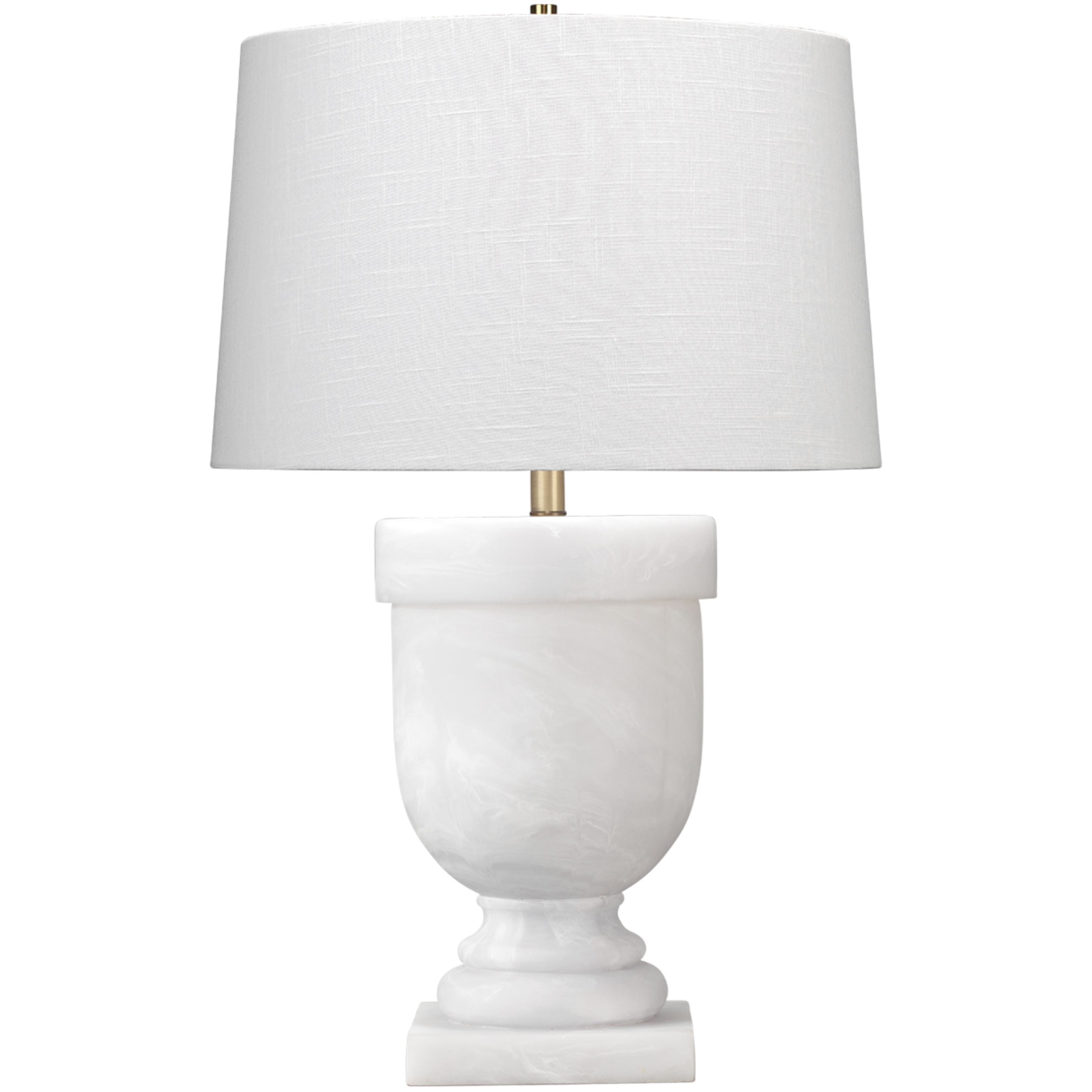 Carnegie 34.75 inch 60 watt White Faux Alabaster Table Lamp Portable Light
