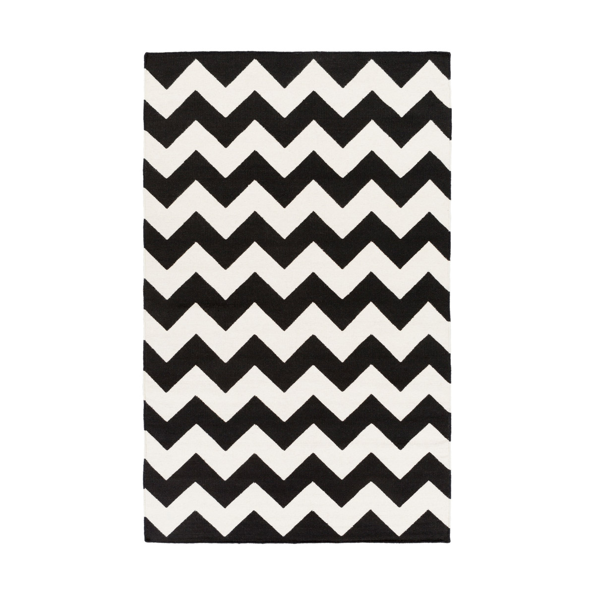 York 72 X 48 inch Black Indoor Area Rug, Rectangle