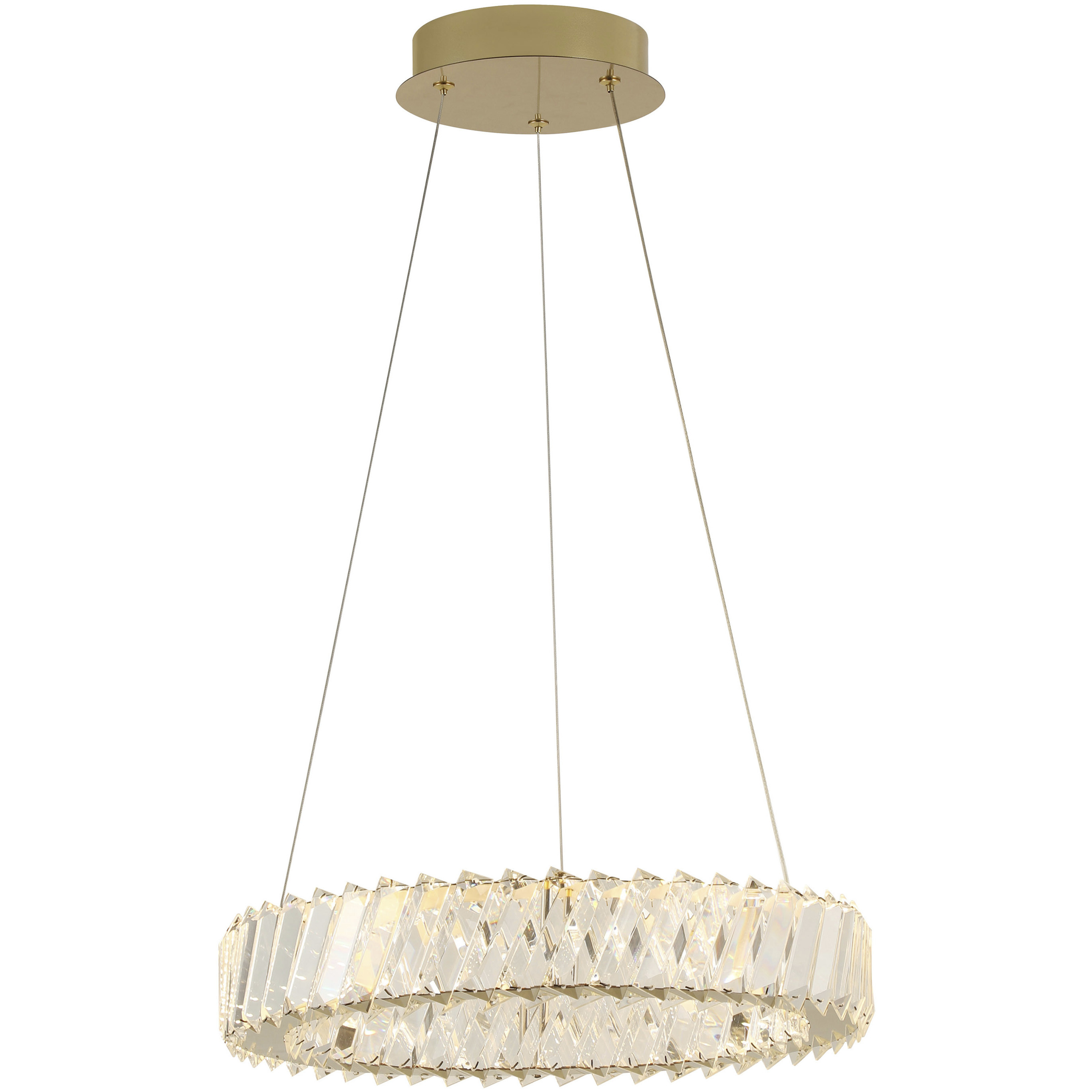 Golden Ratio 1 Light 15.7 inch Satin Gold Pendant Ceiling Light