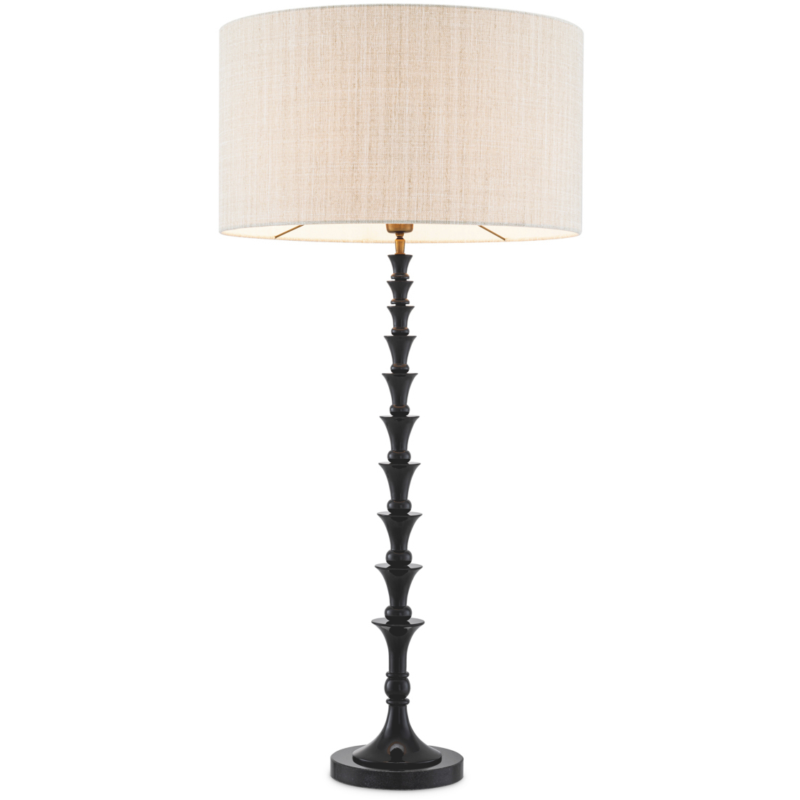 Arabella 44.29 inch 60 watt Piano Black and Black Granite Base Table Lamp Portable Light